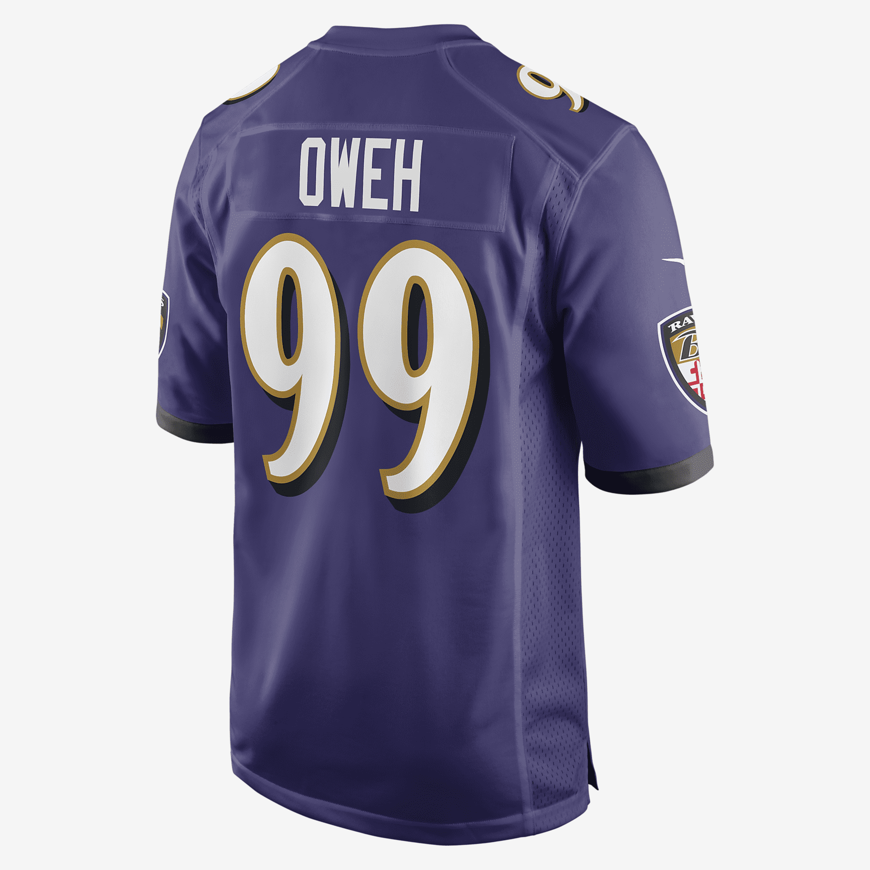 NFL Baltimore Ravens (Odafe Oweh) Men's Game Football Jersey - Purple