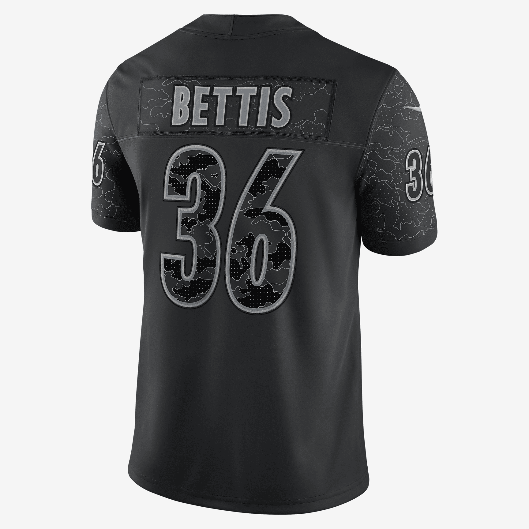 NFL Pittsburgh Steelers RFLCTV (Jerome Bettis) Men's Fashion Football Jersey - Black