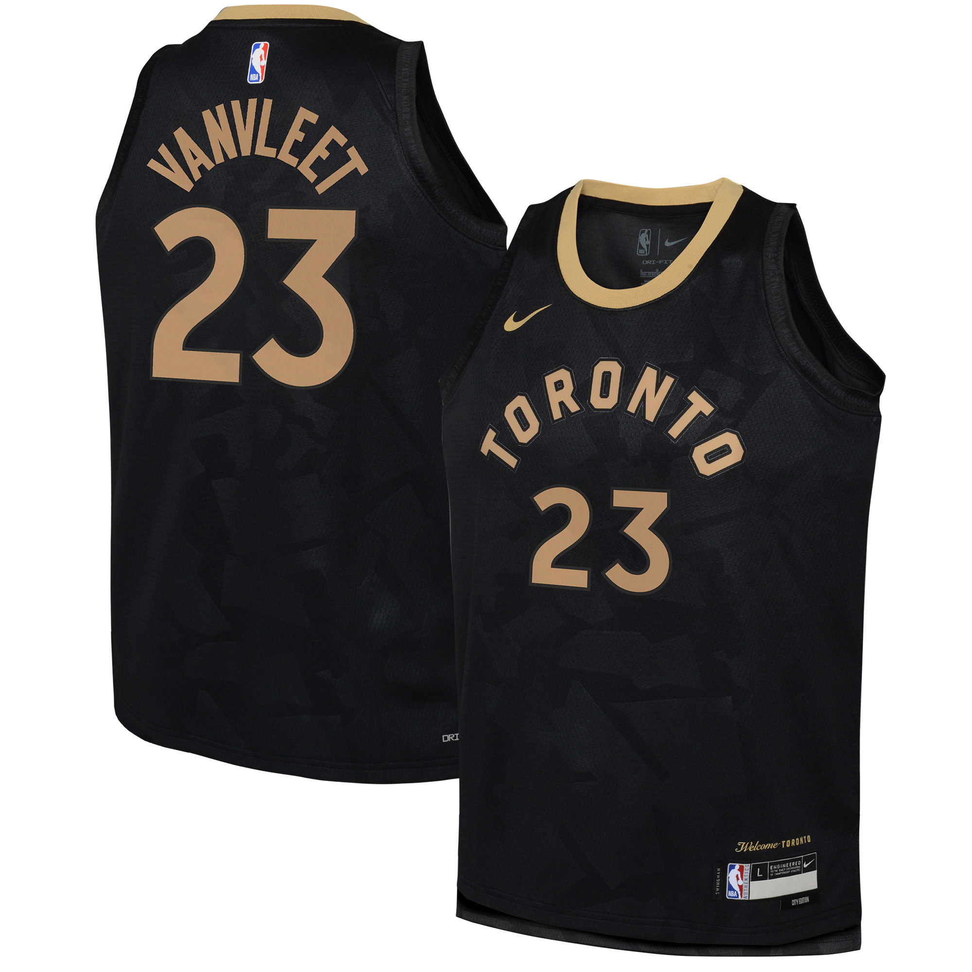 Fred VanVleet Toronto Raptors Nike Youth 2022/23 Swingman Jersey - City Edition - Black