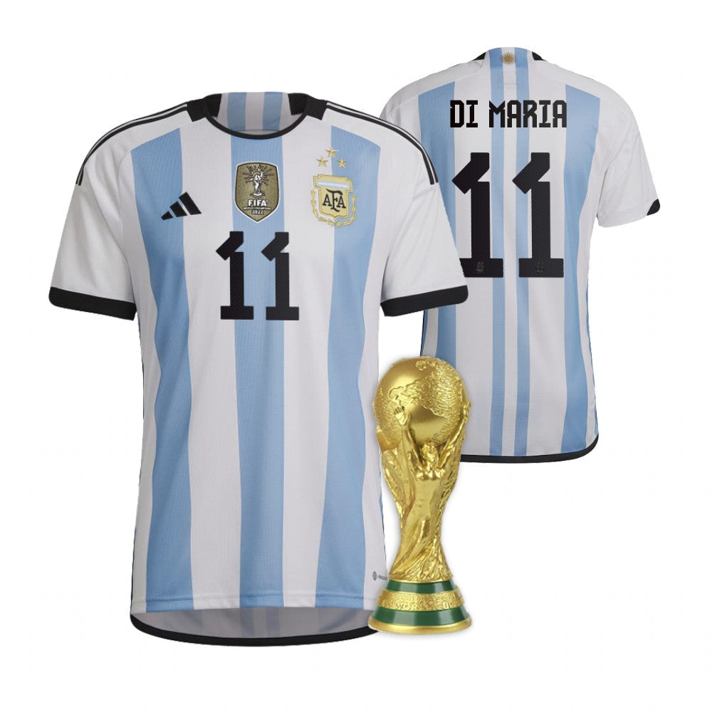 Argentina Angel Di Maria Home Jersey 2022 World Cup Champions Kit
