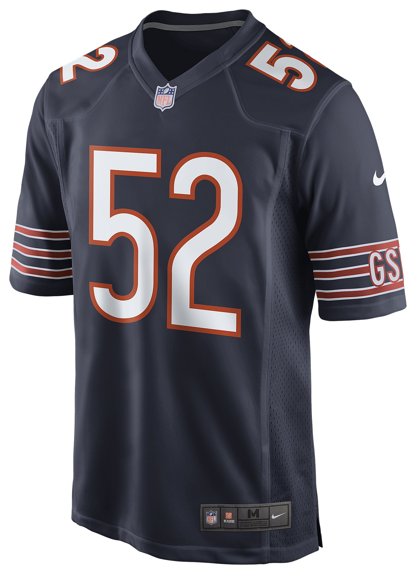 Men's Mack Khalil Nike Bears Game Day Jersey - Navy