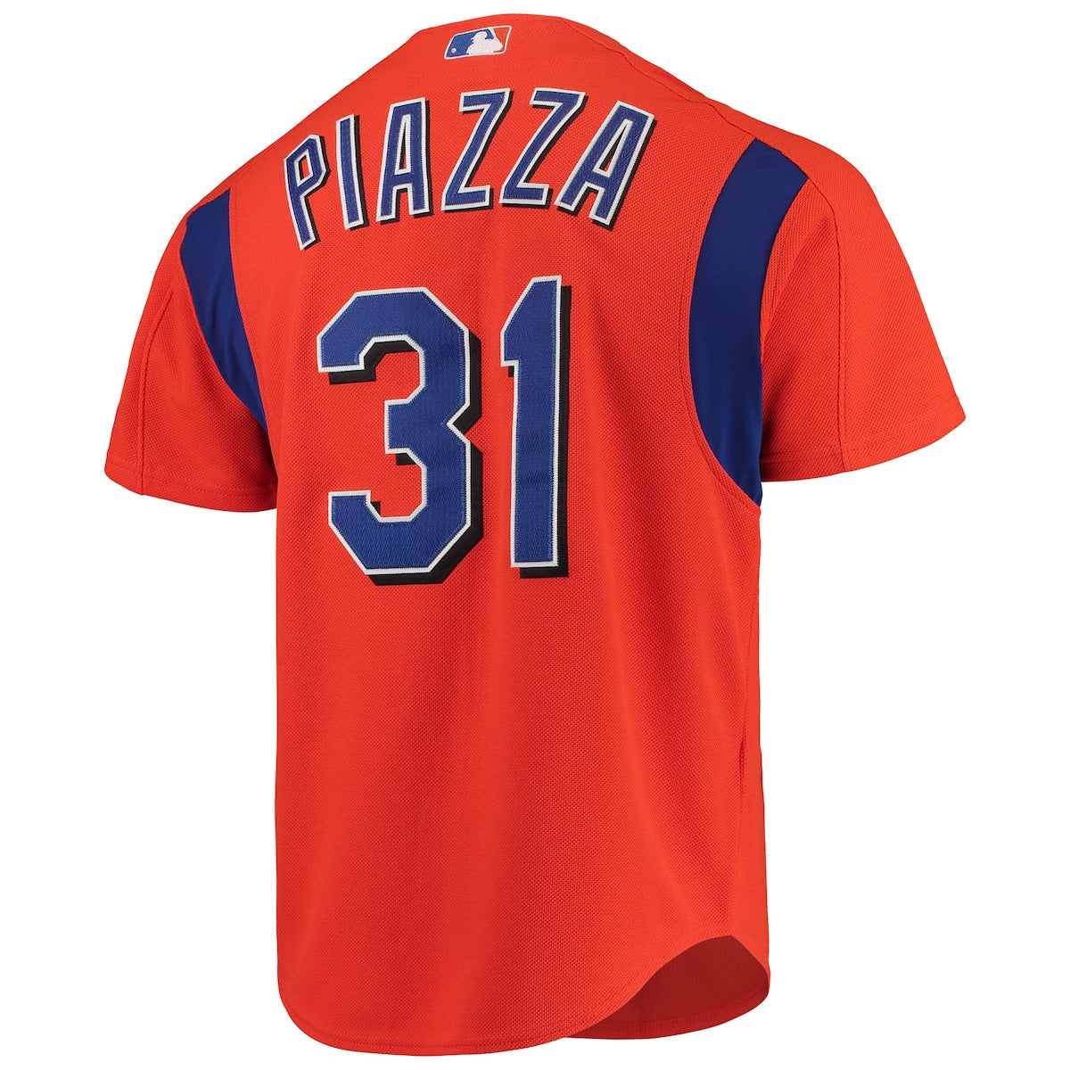 Men's Mike Piazza Mitchell & Ness Mets Cooperstown Mesh Batting Practice Jersey - Orange