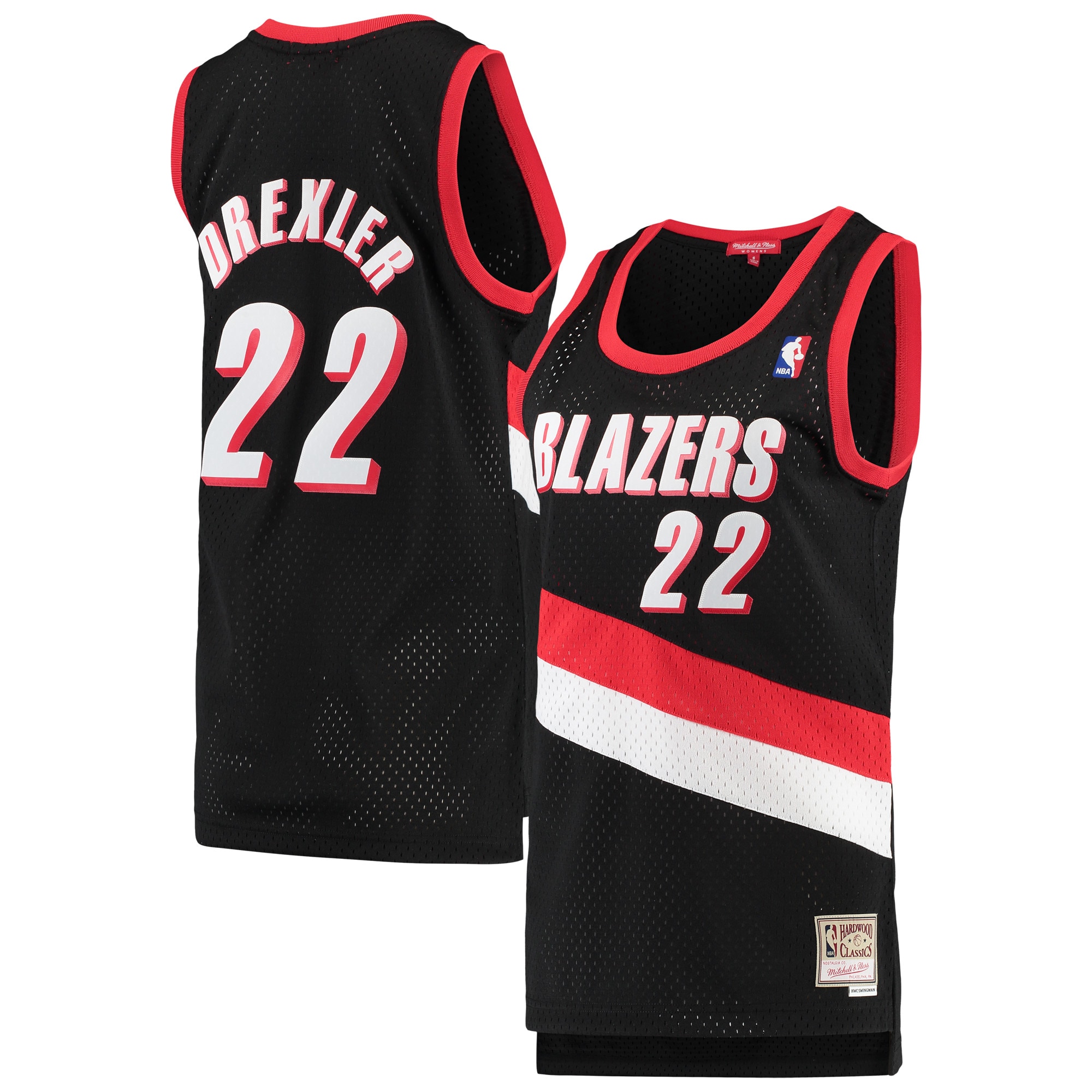 Clyde Drexler Portland Trail Blazers Mitchell & Ness Women's 1991-92 Hardwood Classics Swingman Jersey - Black