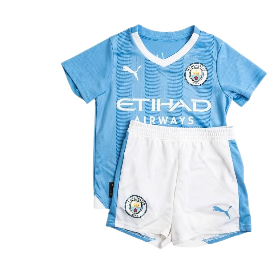 23/24 Youth Manchester City Home Jersey Kids Kit