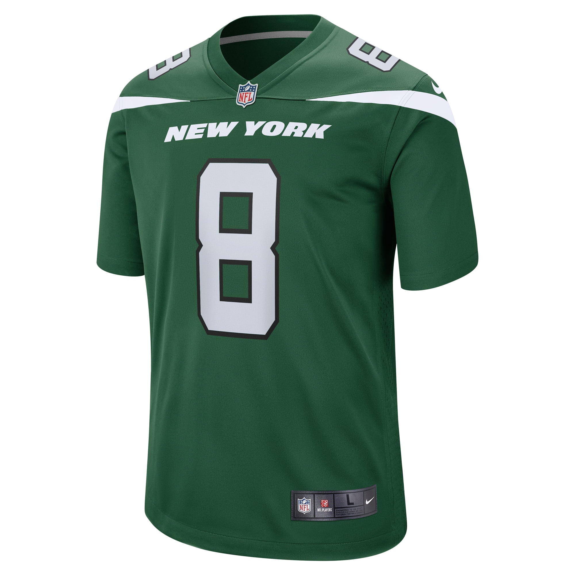 Men's Nike Aaron Rodgers Gotham Green New York Jets Game Jersey