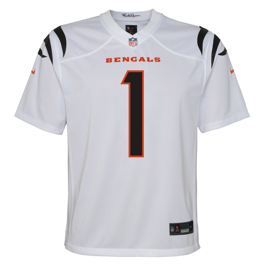 Youth Cincinnati Bengals Ja'Marr Chase White Game Jersey