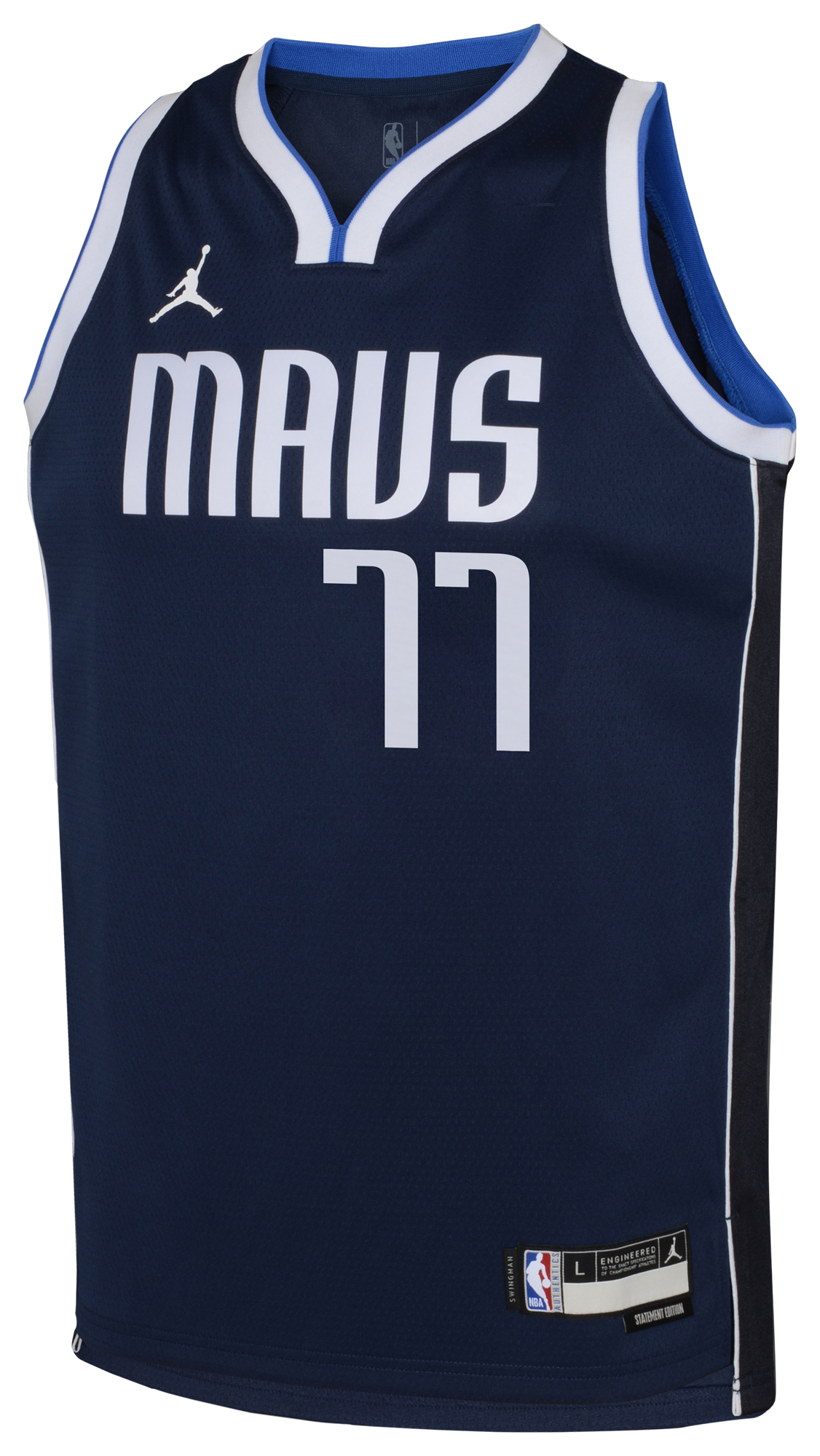 Boys' Grade School Doncic Luka Jordan Mavericks Statement Swingman Jersey - Navy