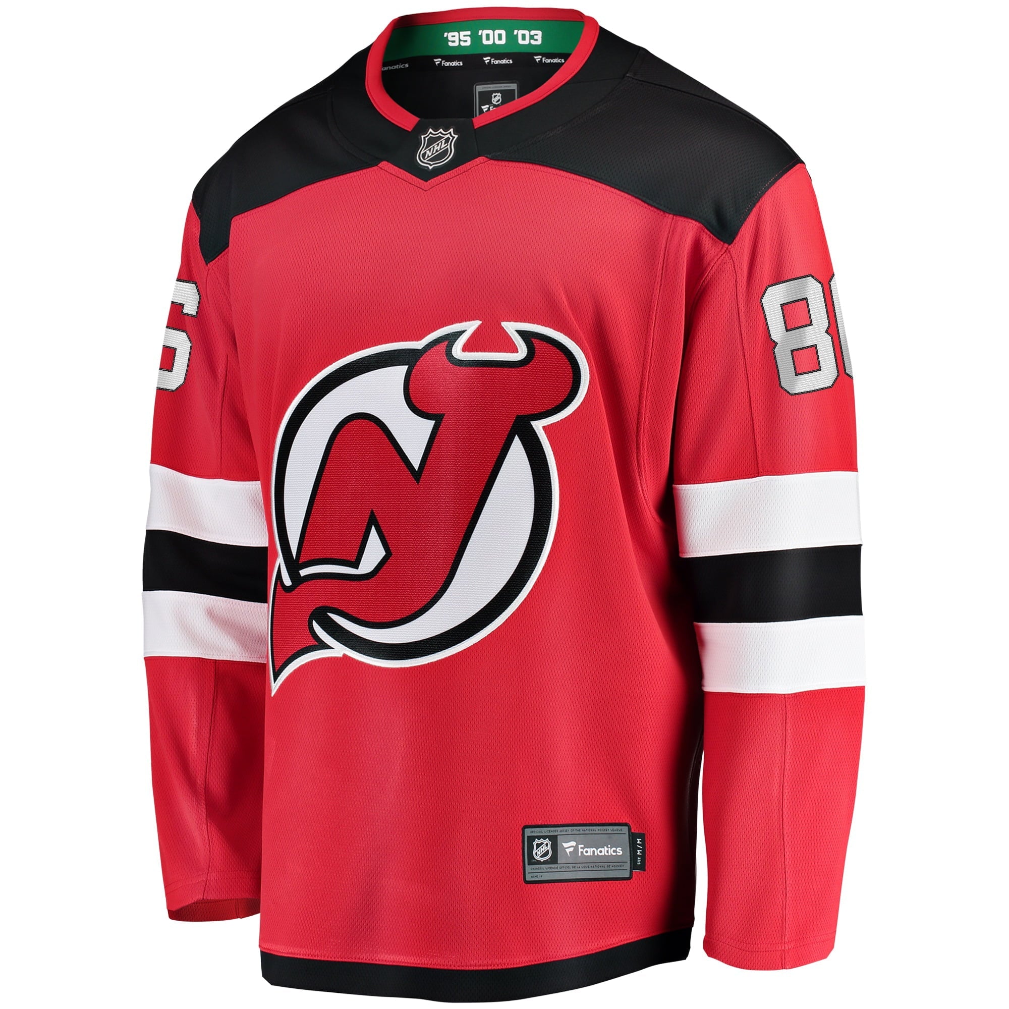 Youth Fanatics Branded Jack Hughes Red New Jersey Devils Home Breakaway Player Jersey
