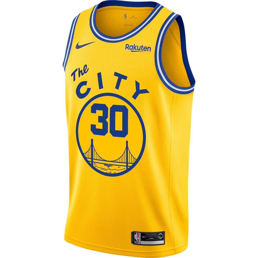 Men's Golden State Warriers Stephen Curry City Edition Gold