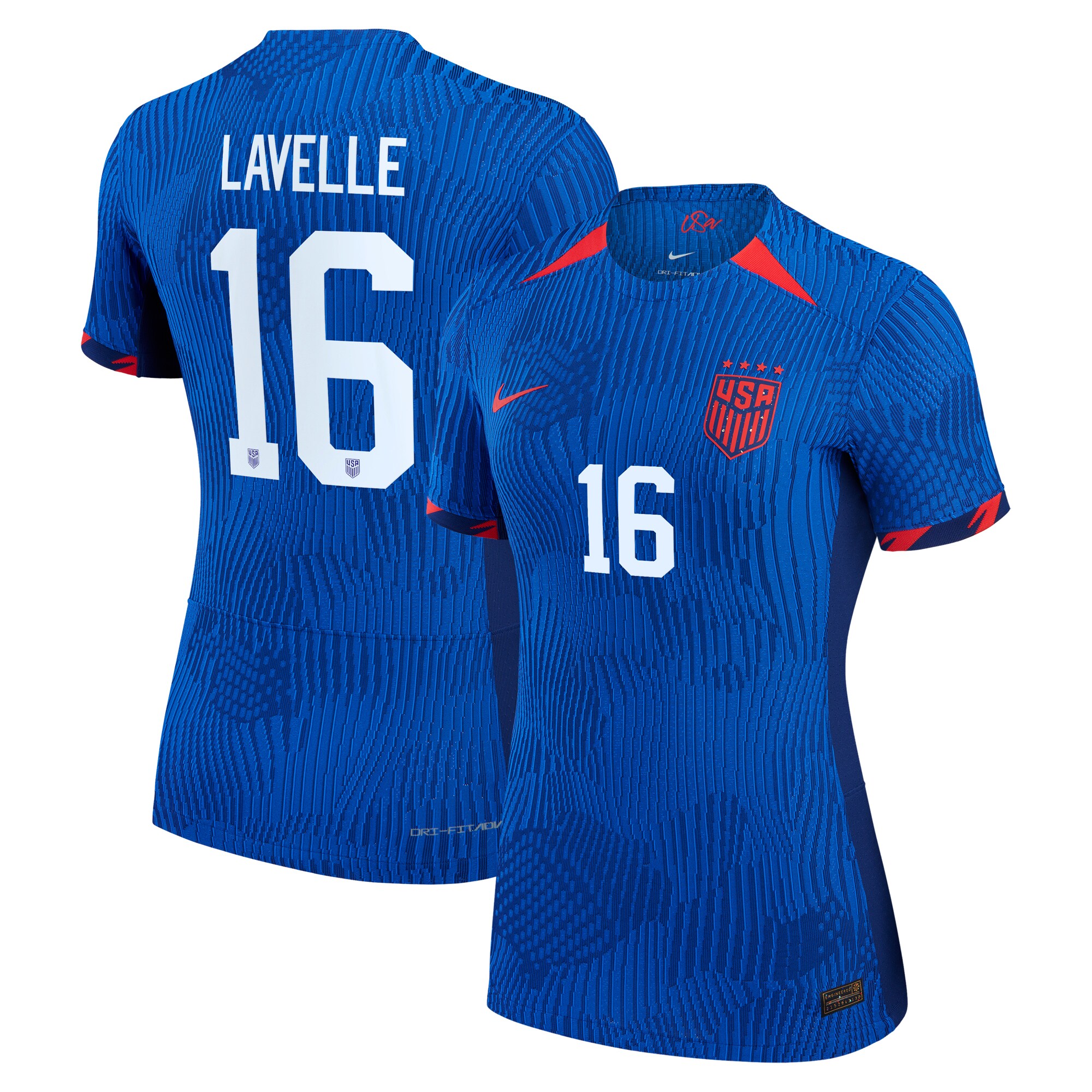 Rose Lavelle USWNT Nike Women's 2023 Away Authentic Jersey - Royal