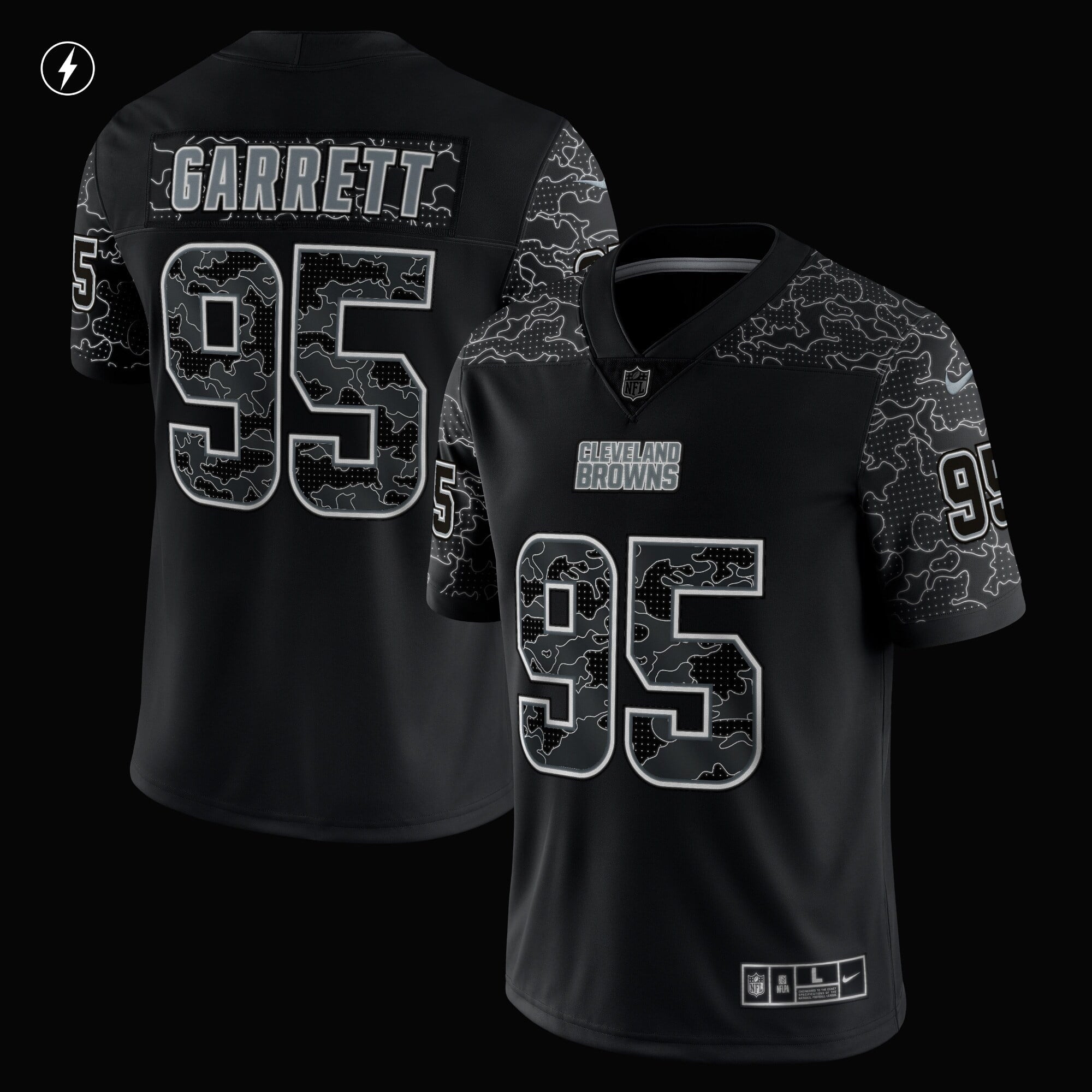 Men's Nike Myles Garrett Black Cleveland Browns RFLCTV Limited Jersey