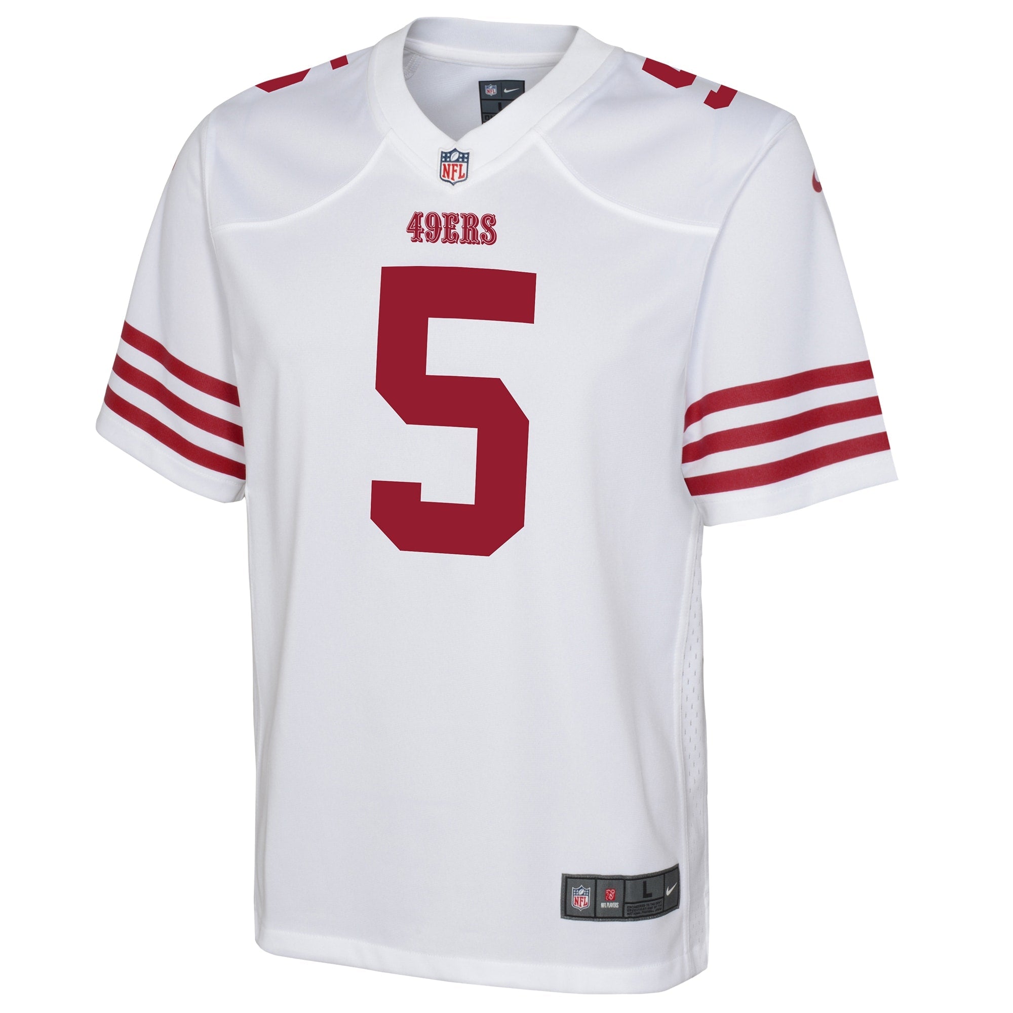 Youth Nike Trey Lance White San Francisco 49ers Game Jersey