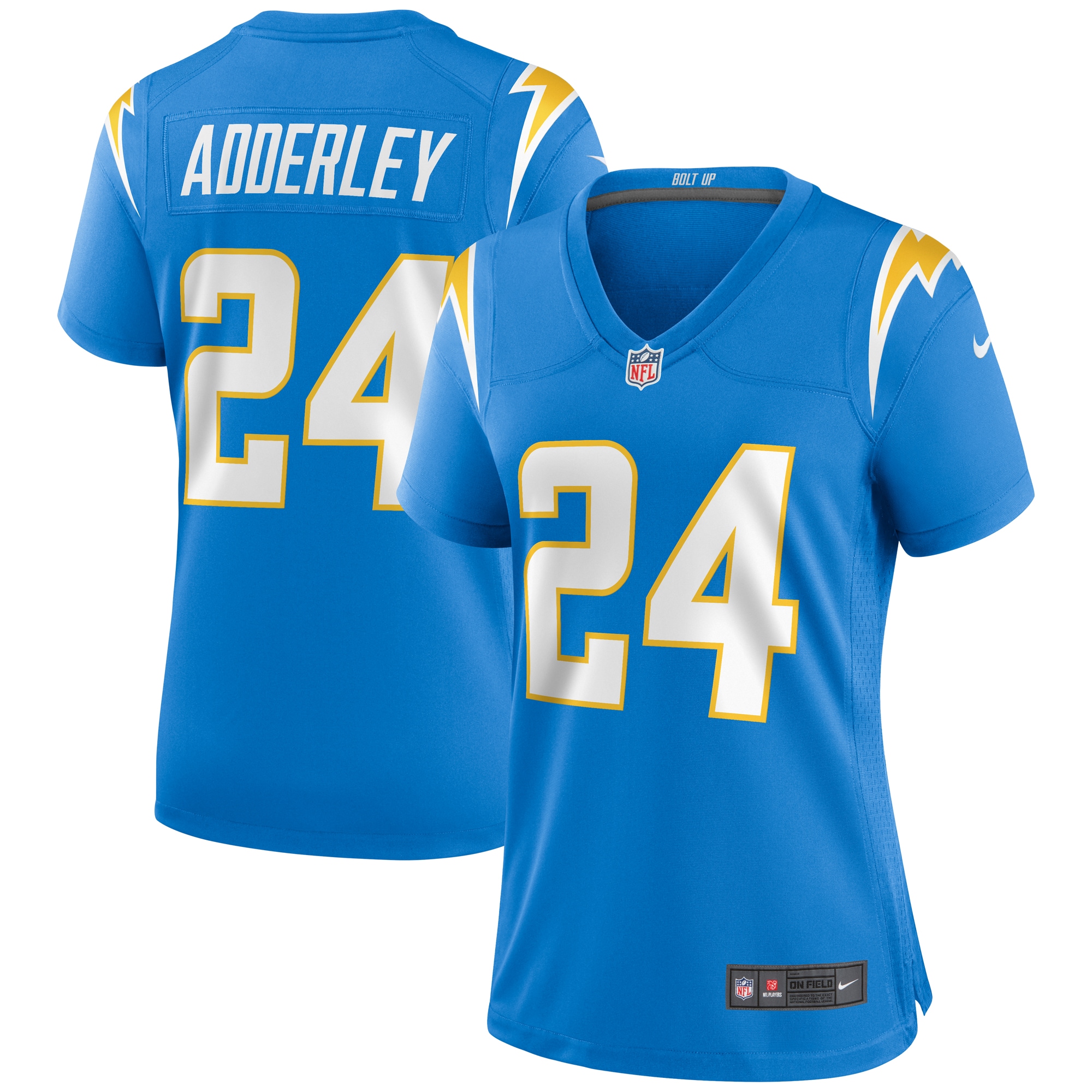 Nasir Adderley Los Angeles Chargers Nike Women's Game Jersey - Powder Blue