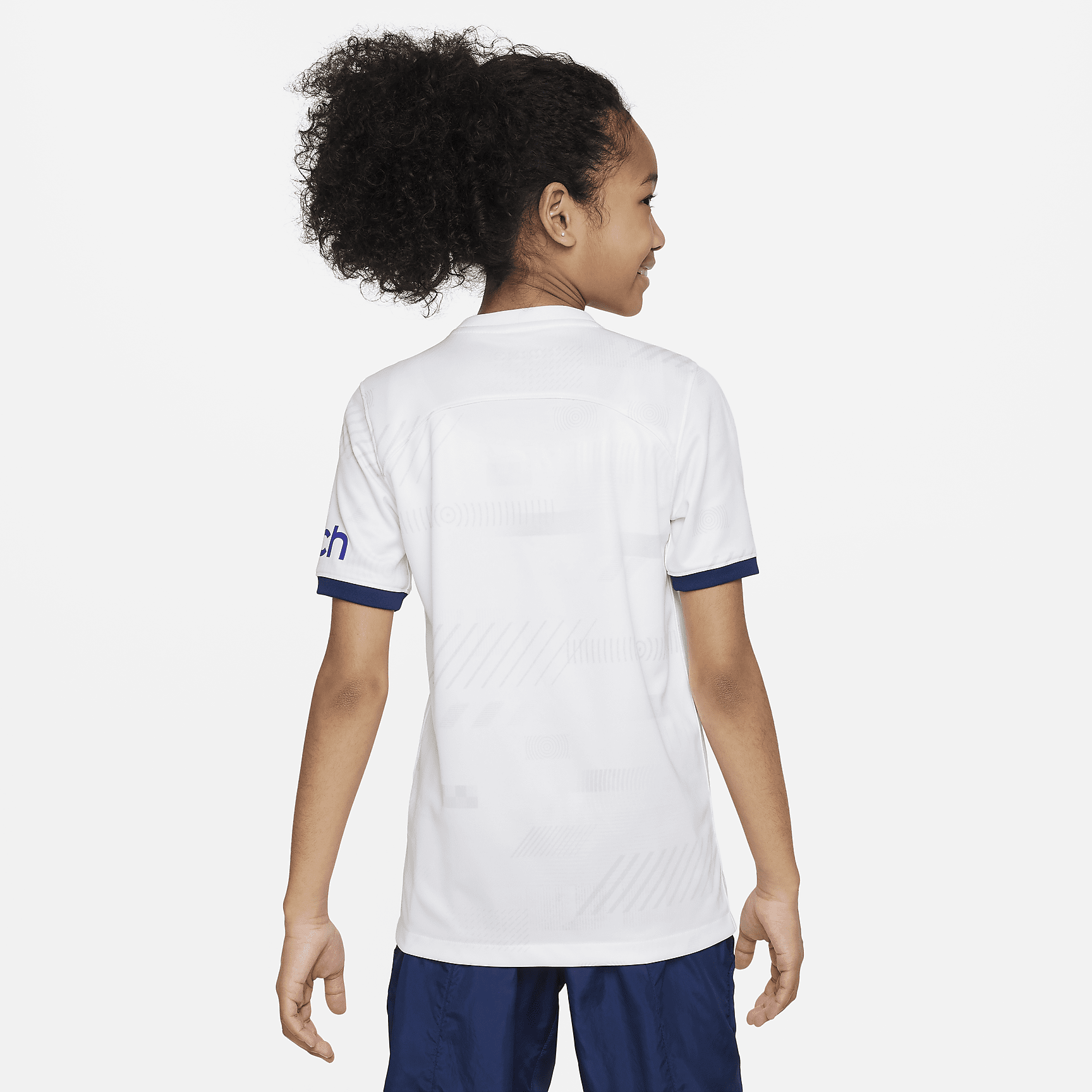 Tottenham Hotspur 2023/24 Stadium Home Big Kids' Nike Dri-FIT Soccer Jersey - White/Binary Blue