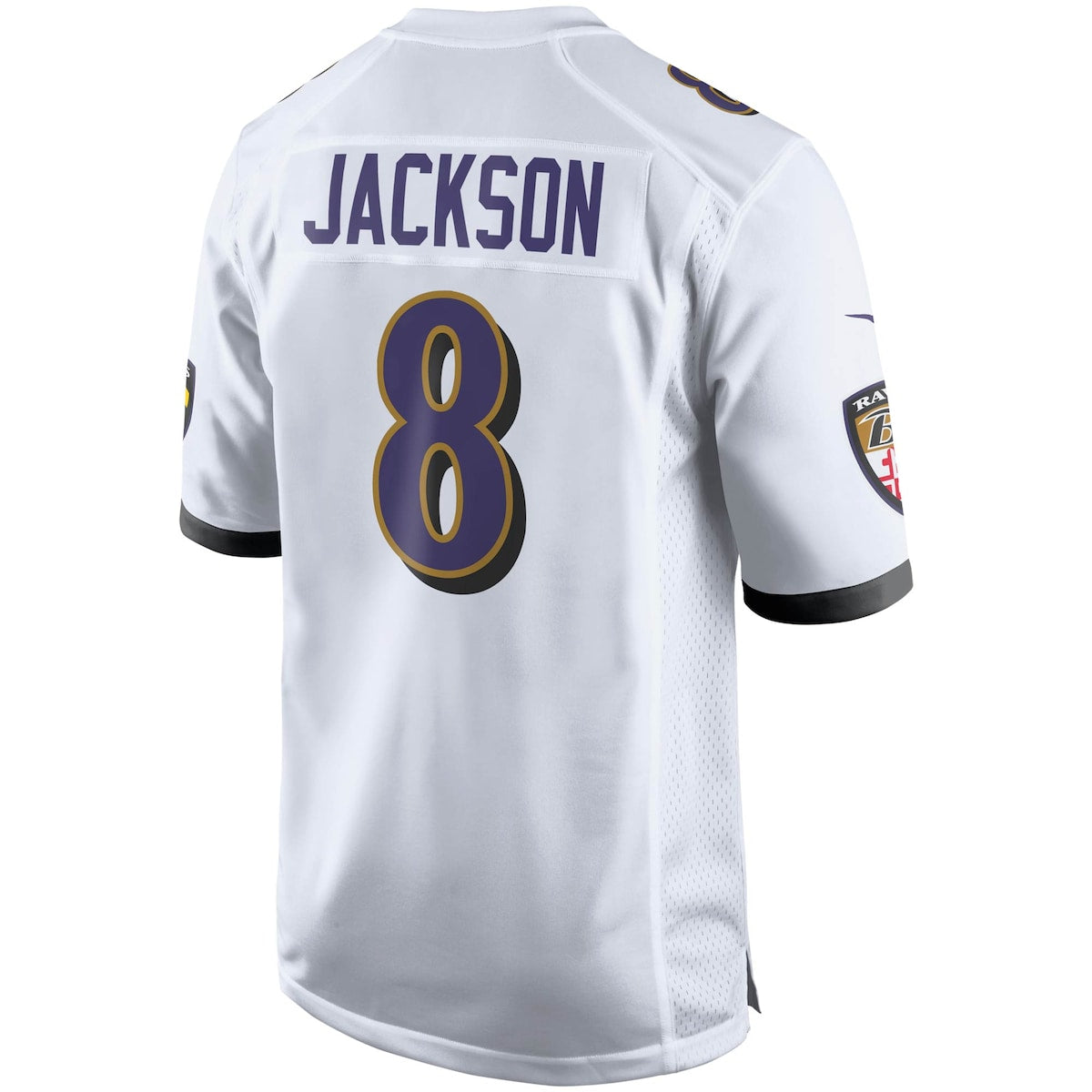 Men's Lamar Jackson Nike Ravens Game Jersey - White