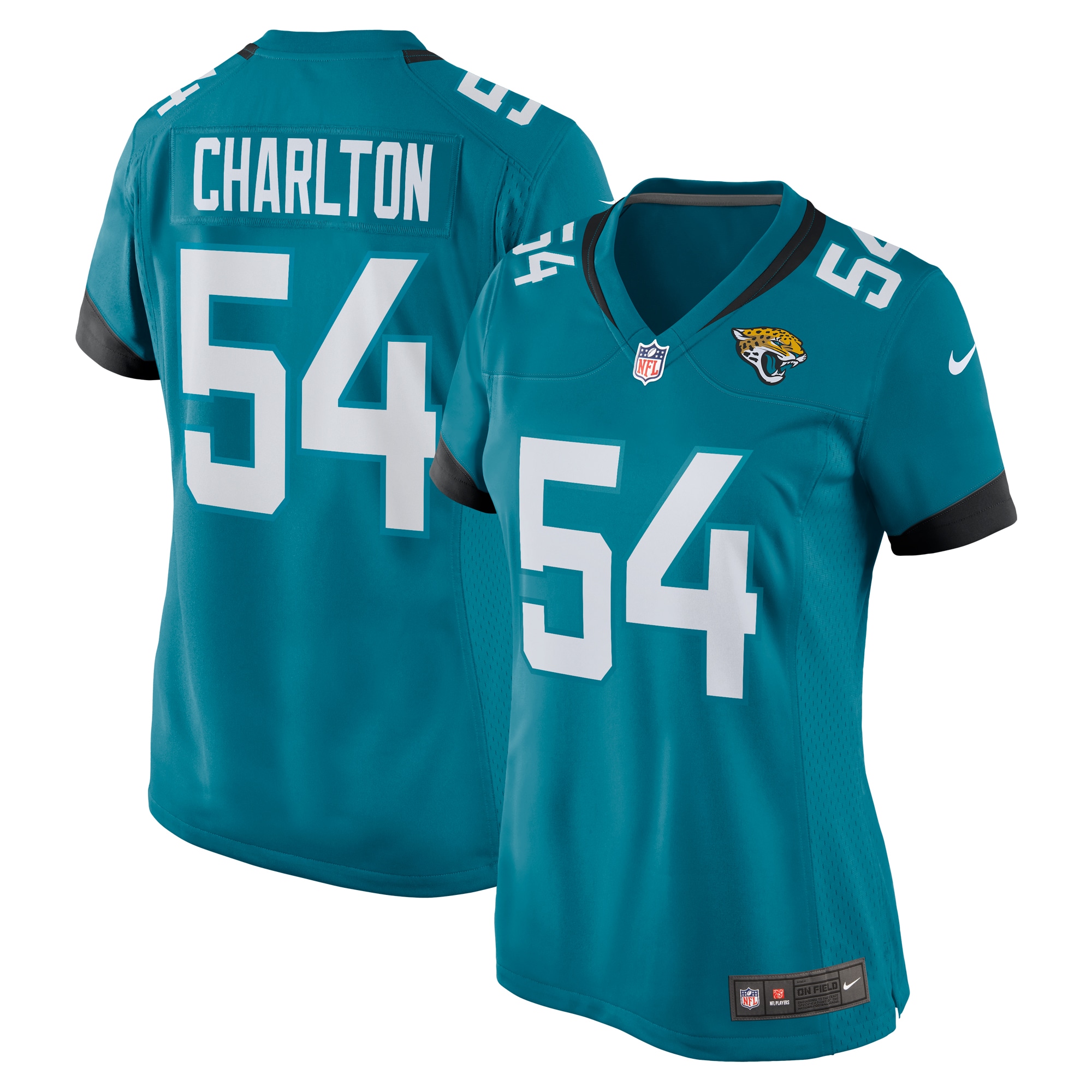 Taco Charlton Jacksonville Jaguars Nike Women's Home Game Player Jersey - Teal