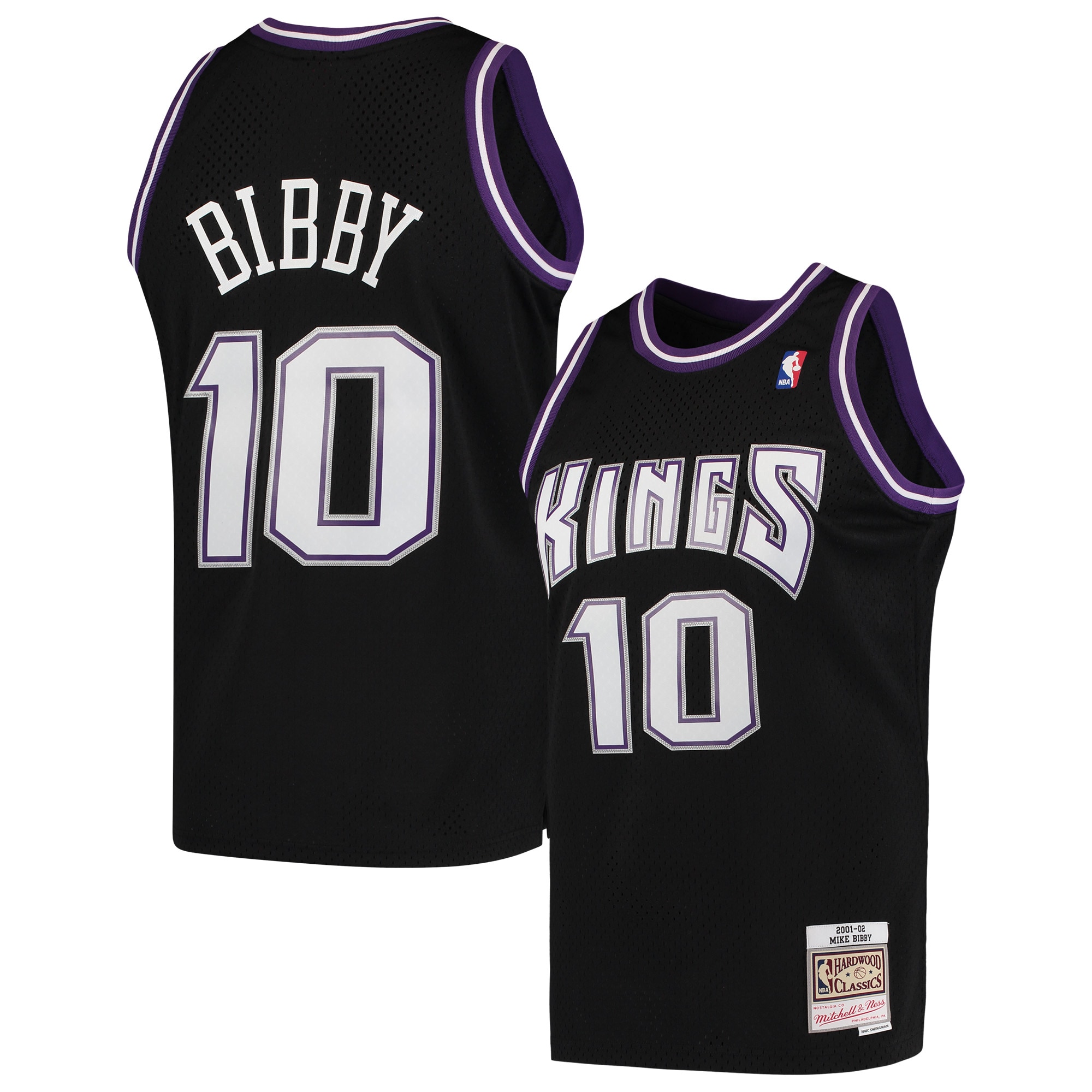 Mike Bibby Sacramento Kings Mitchell & Ness Hardwood Classics Swingman Jersey - Black