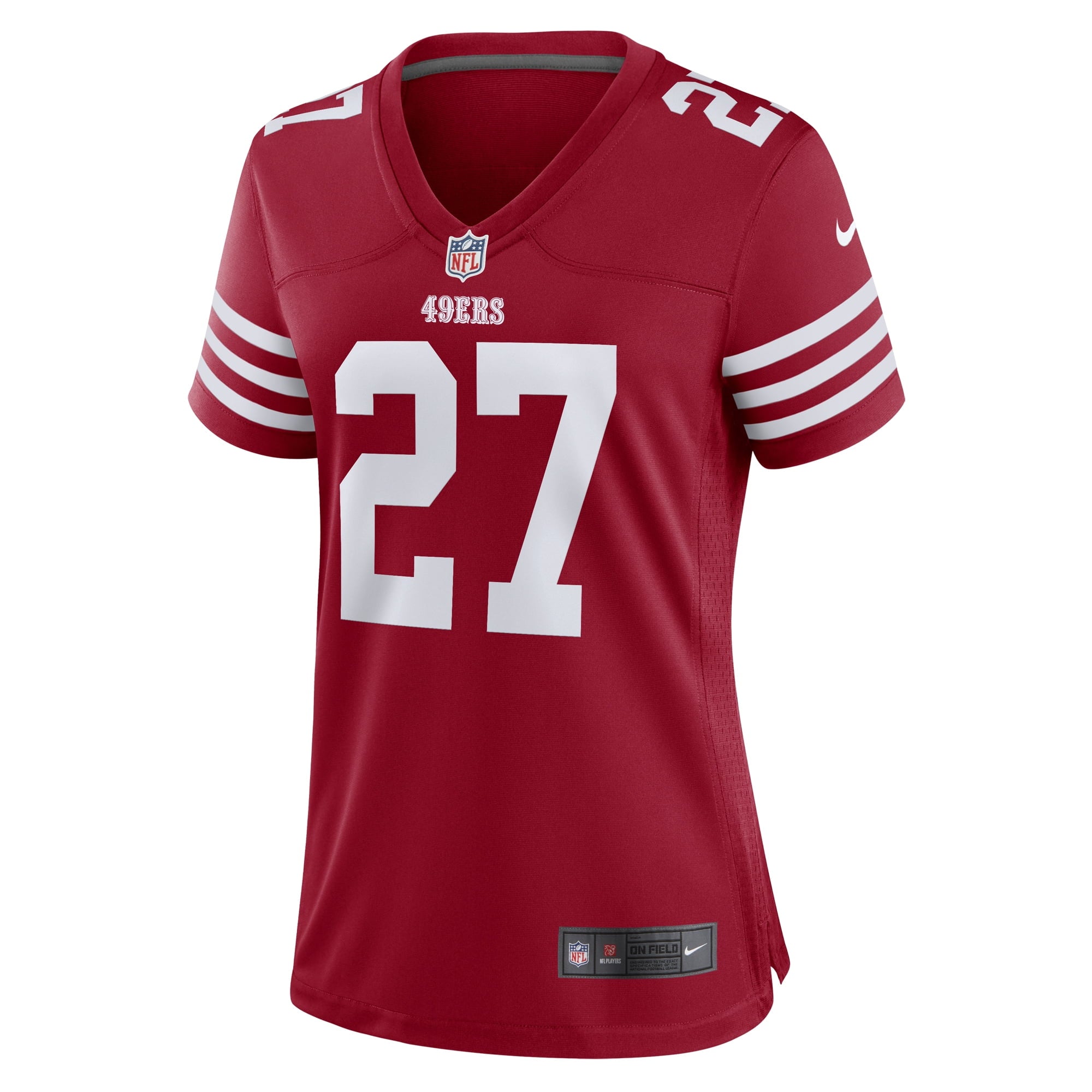 Women's Nike Ji'Ayir Brown Scarlet San Francisco 49ers Team Game Jersey