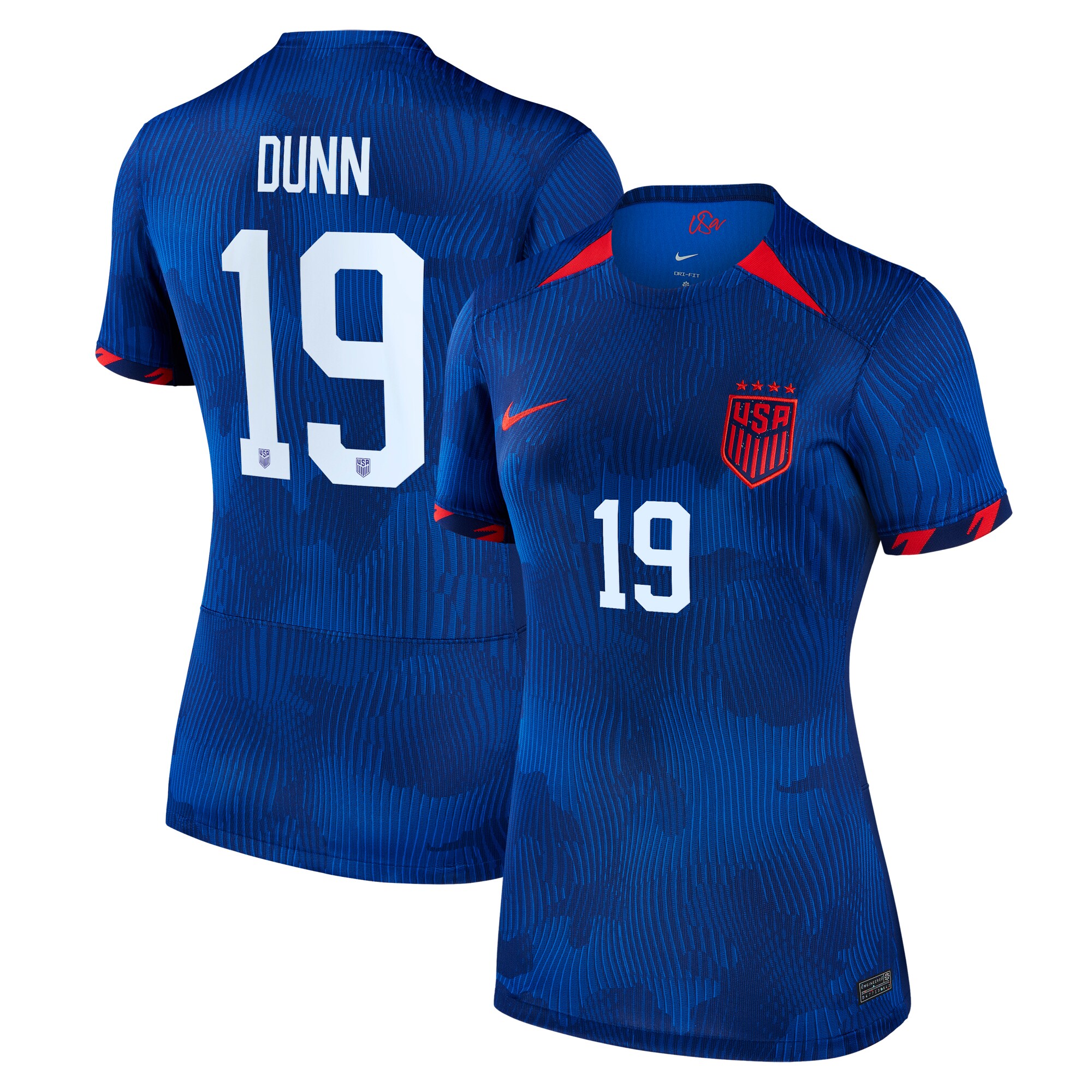 Crystal Dunn USWNT Nike Women's 2023 Away Replica Jersey - Royal
