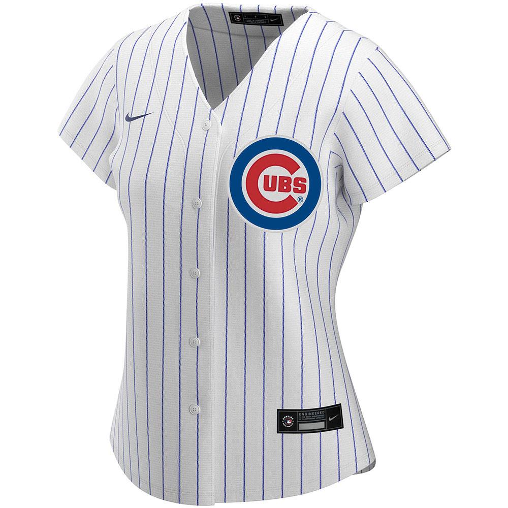 Womens Chicago Cubs Javy Baez Cool Base Replica Jersey White