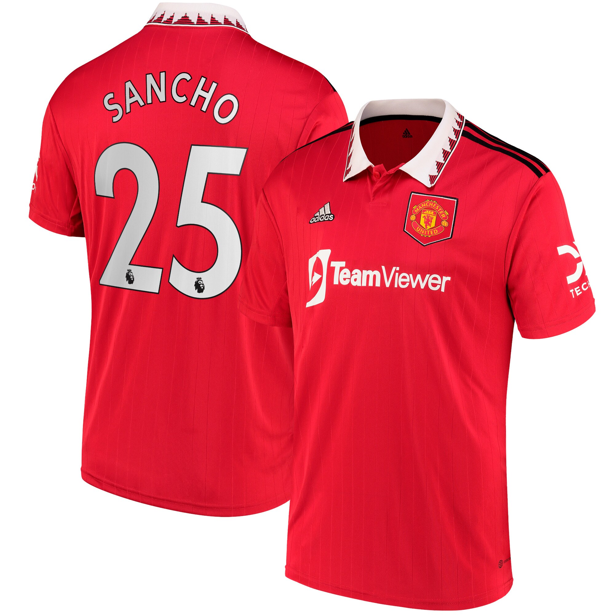 Jadon Sancho Manchester United adidas 2022/23 Home Replica Player Jersey - Red