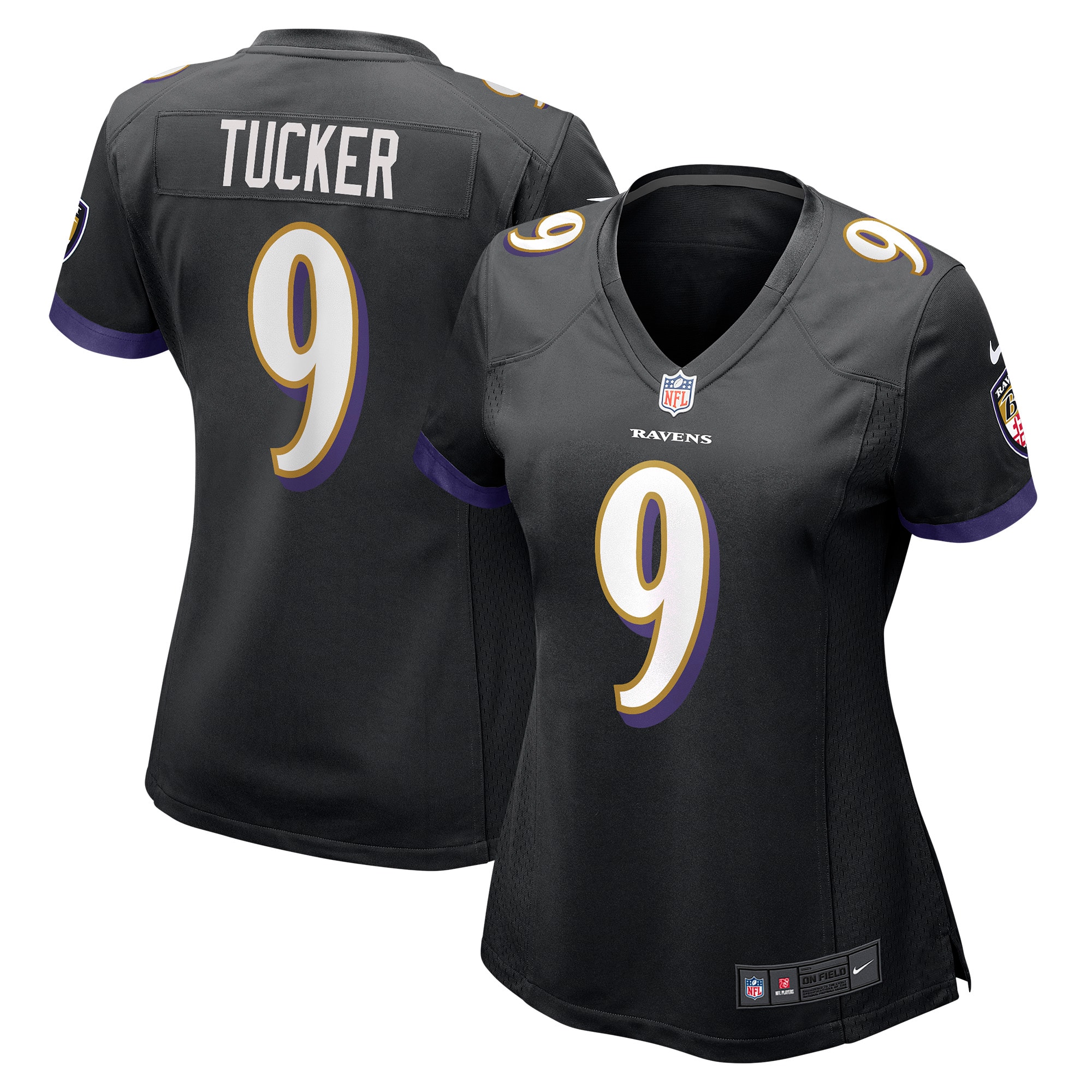 Justin Tucker Baltimore Ravens Nike Women's Game Jersey - Black