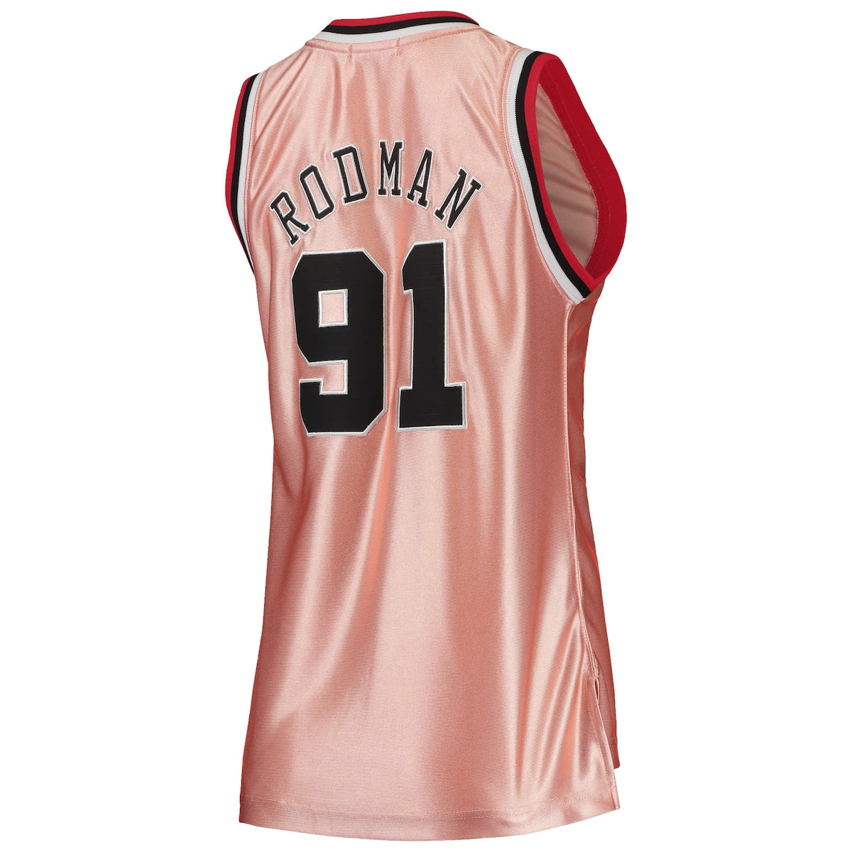 Women's Dennis Rodman Mitchell & Ness Bulls 75th Anniversary Rose 1997 Swingman Jersey - Pink
