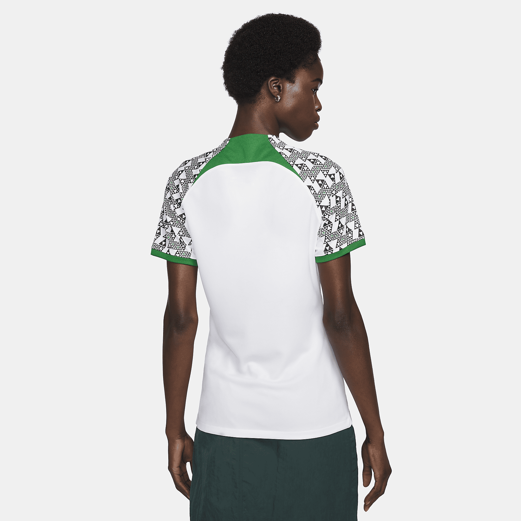Nigeria 2022/23 Stadium Away Women's Nike Dri-FIT Soccer Jersey - White/Pine Green/Black