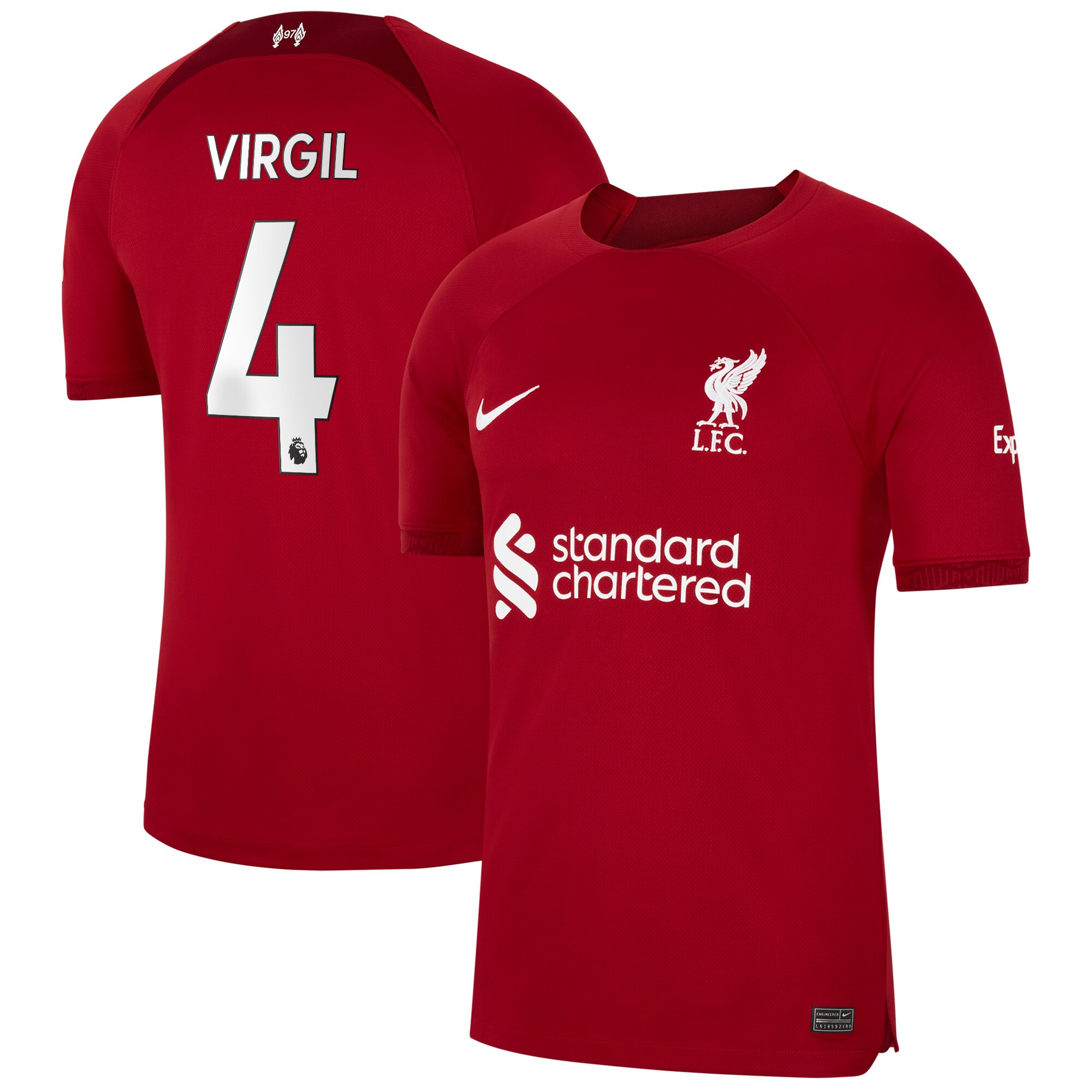 Virgil Van Dijk Liverpool Nike 2022/23 Home Replica Player Jersey - Red