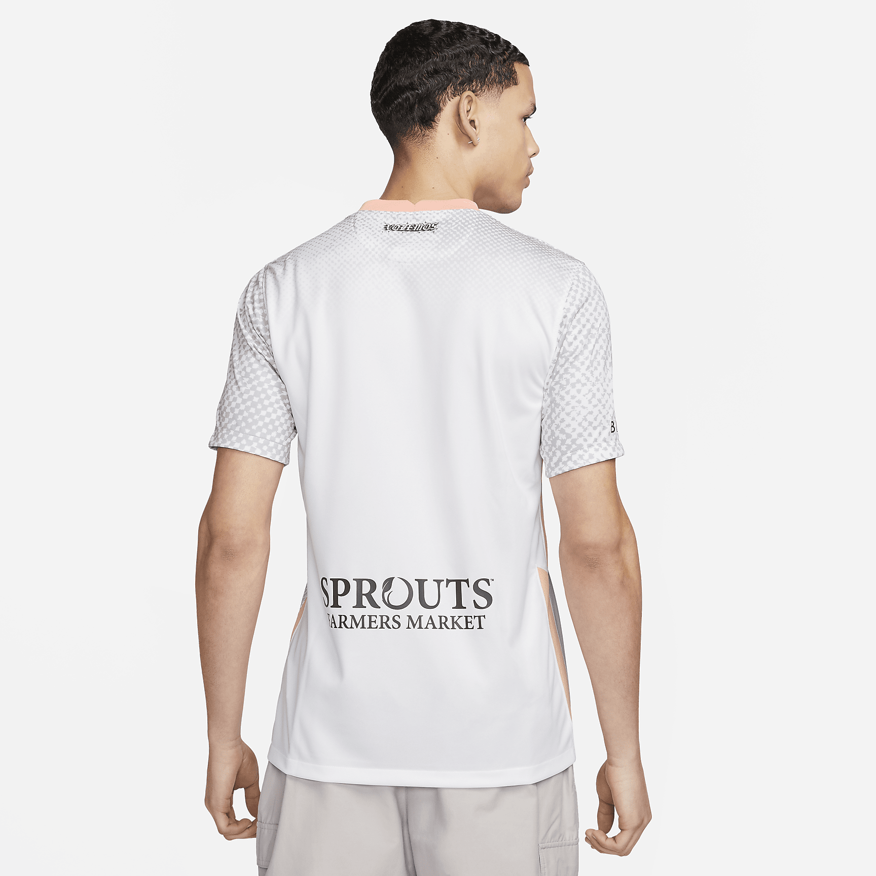 Angel City FC 2023 Stadium Away Men's Nike Dri-FIT Soccer Jersey - White/Wolf Grey/Bleached Coral/Dark Smoke Grey