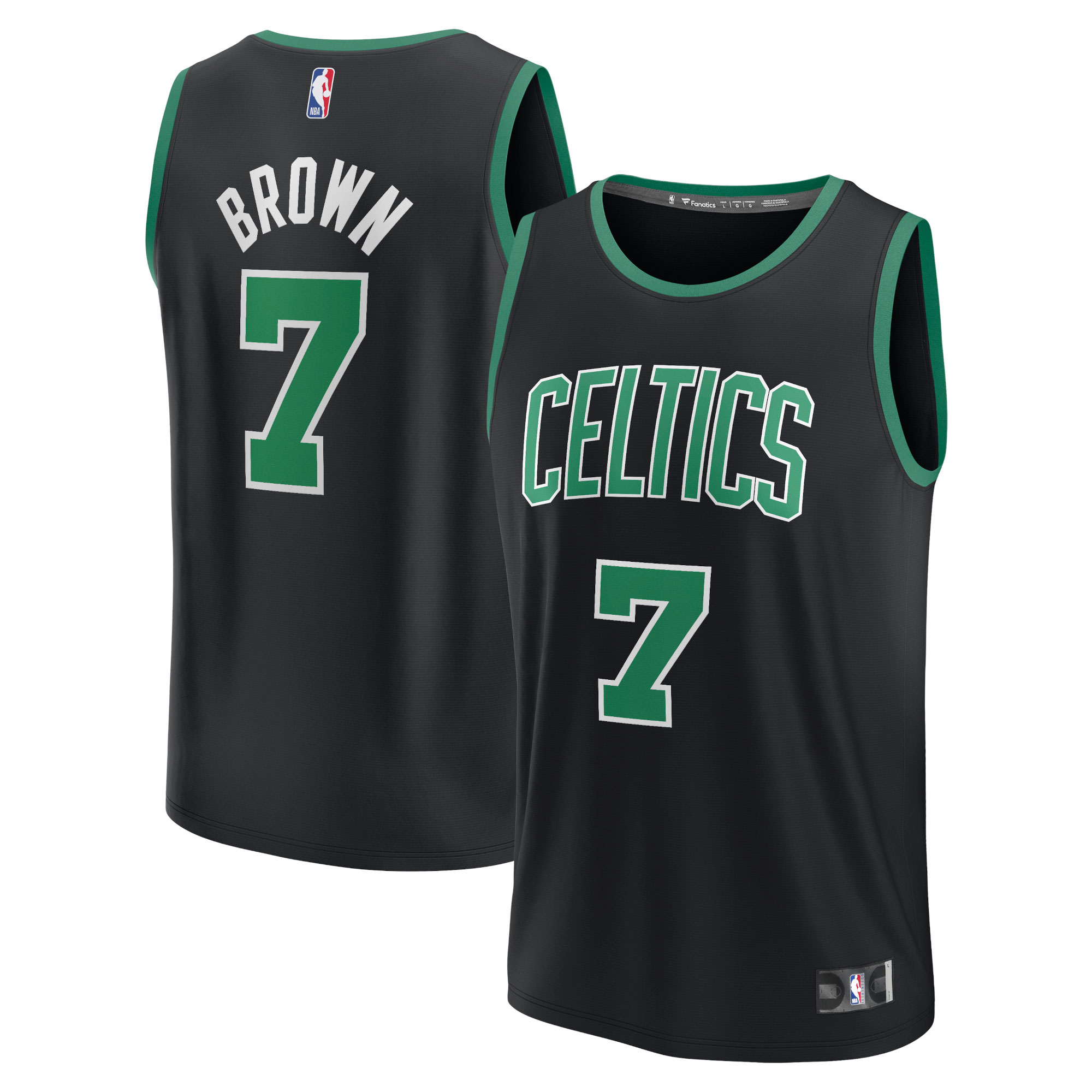 Jaylen Brown Boston Celtics Fanatics Branded Fast Break Replica Player Jersey - Statement Edition - Black