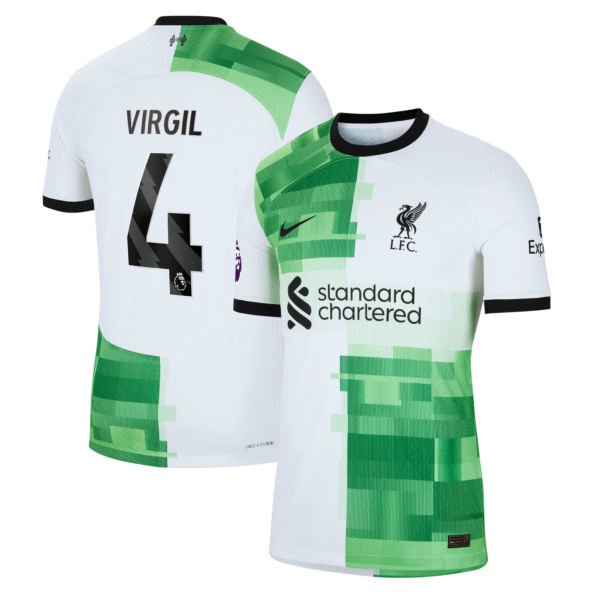Virgil van Dijk Liverpool Nike 2023/24 Away Authentic Player Jersey - White