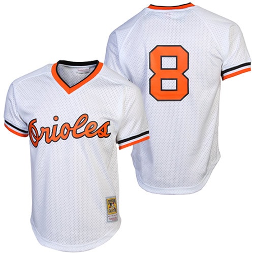 Cal Ripken Jr. Baltimore Orioles Mitchell & Ness 1985 Authentic Cooperstown Collection Mesh Batting Practice Jersey - White