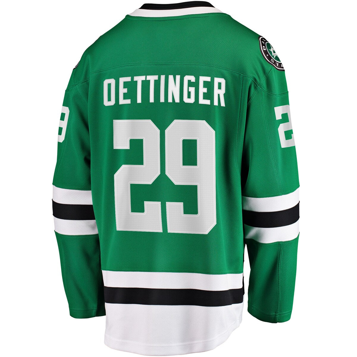 Men's Jake Oettinger Fanatics Stars 2017/18 Home Breakaway Replica Jersey - Green