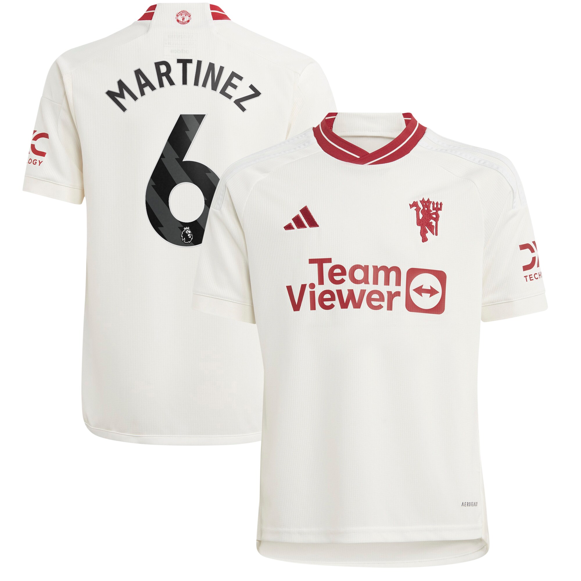 Lisandro Martínez Manchester United adidas Youth 2023/24 Third Replica Player Jersey - White