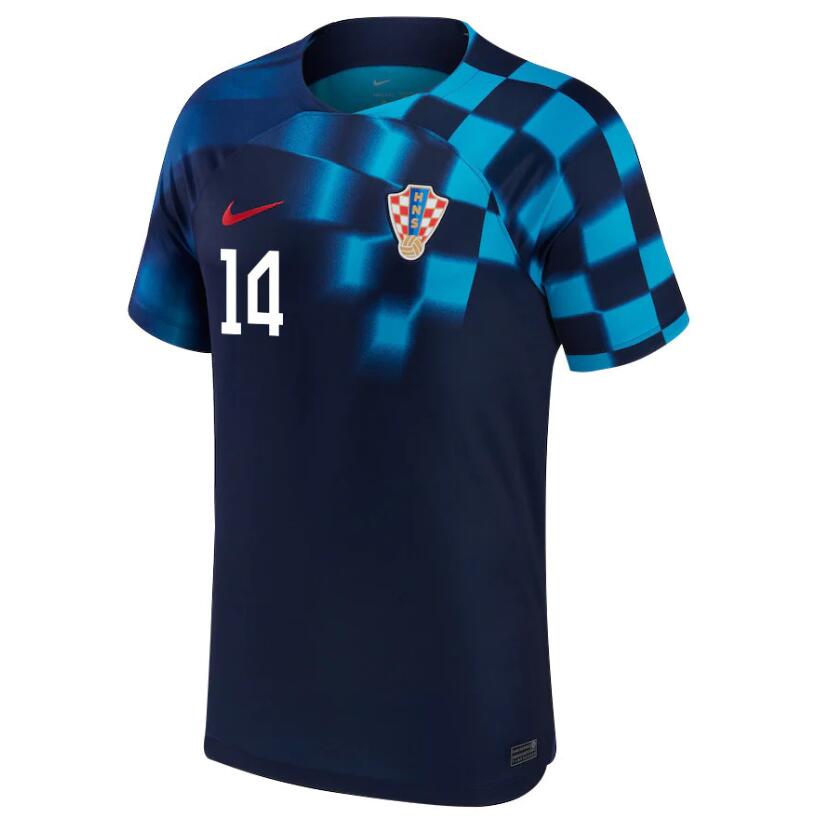Croatia Marko Livaja Away Jersey 2022 World Cup Kit