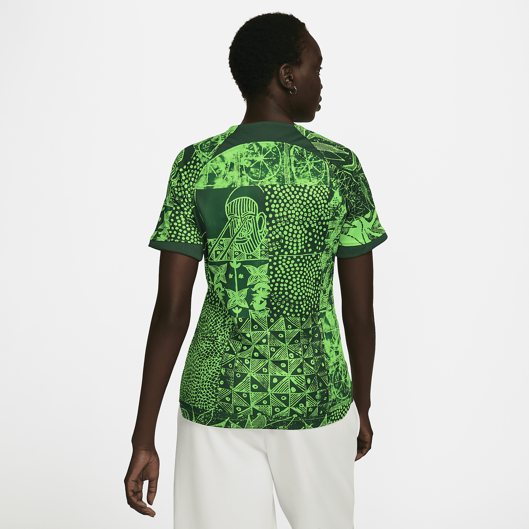 Nigeria 2022/23 Stadium Home Women's Nike Dri-FIT Soccer Jersey - Green Spark/Pine Green/Black/White