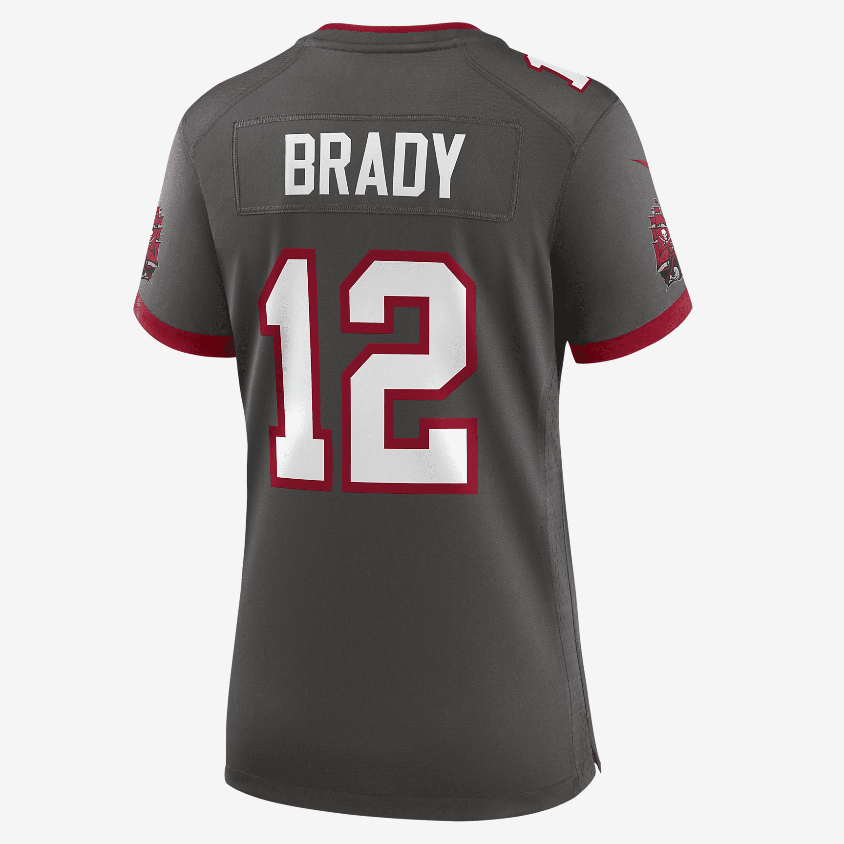 NFL Tampa Bay Buccaneers (Tom Brady) Women's Game Football Jersey - Pewter