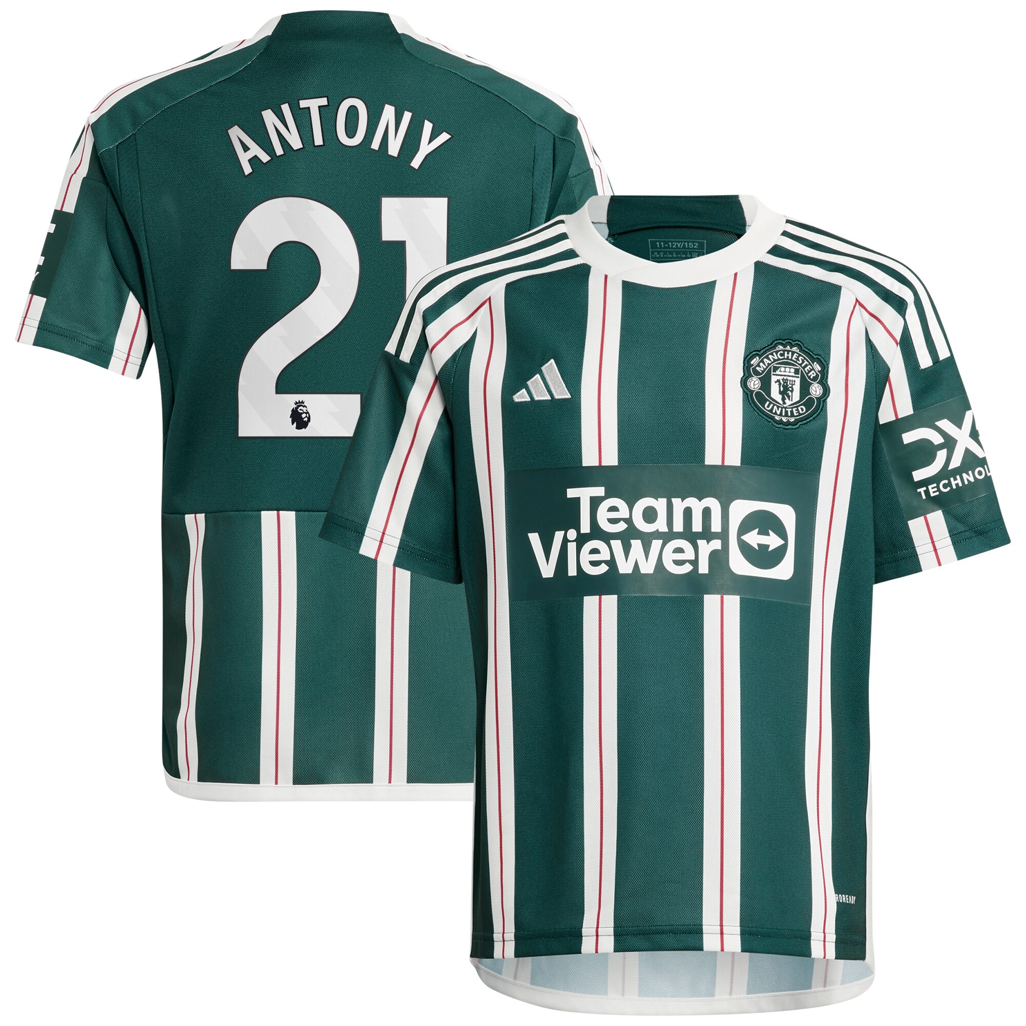 Antony Manchester United adidas Youth 2023/24 Away Replica Player Jersey - Green