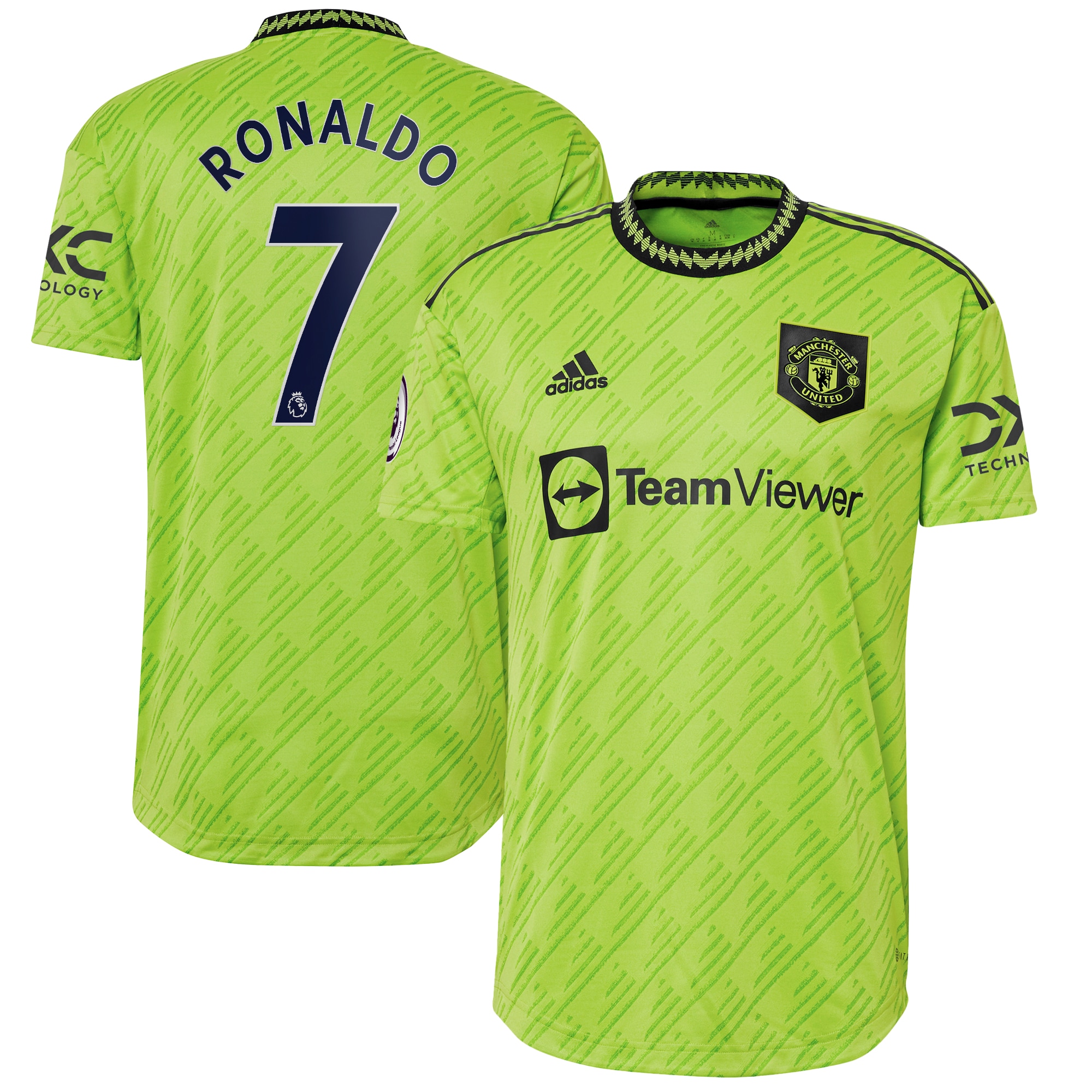 Cristiano Ronaldo Manchester United adidas 2022/23 Third Authentic Player Jersey - Neon Green