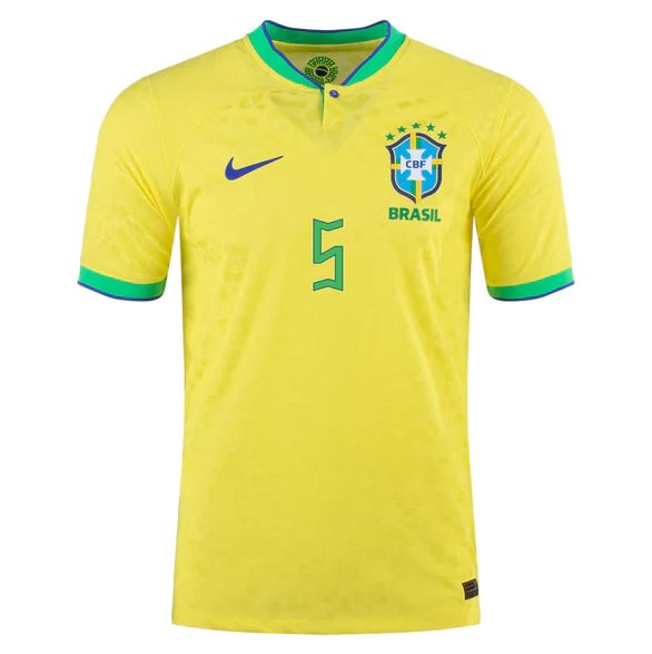 Brazil Casemiro Home Jersey 2022 World Cup Kit