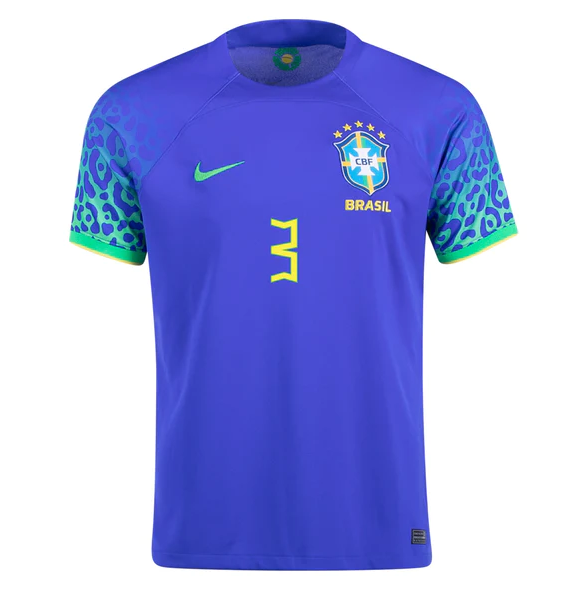 Brazil Thiago Silva Away Jersey 2022 World Cup Kit