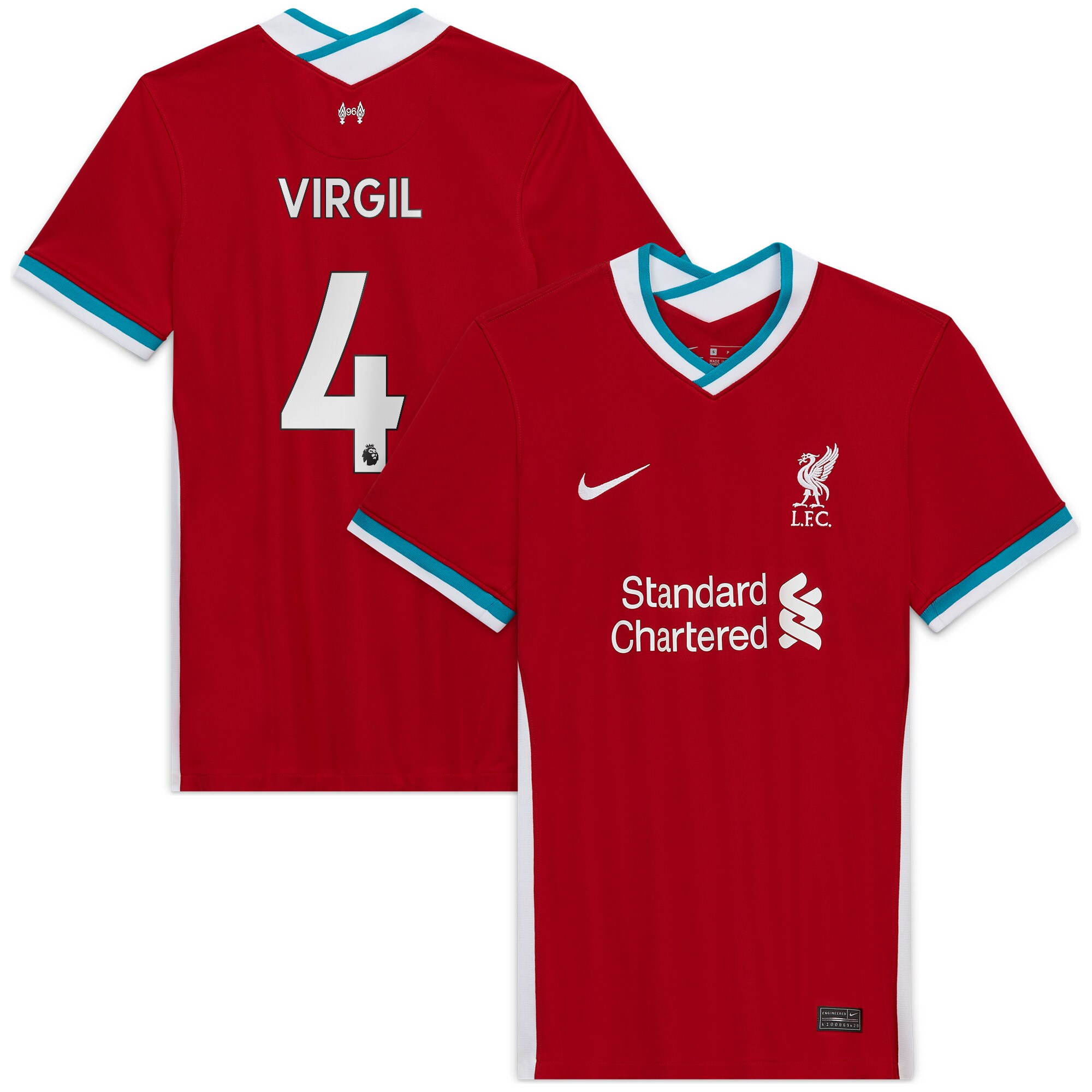 Virgil Van Dijk Liverpool Nike Women's 2020/21 Home Replica Player Jersey - Red