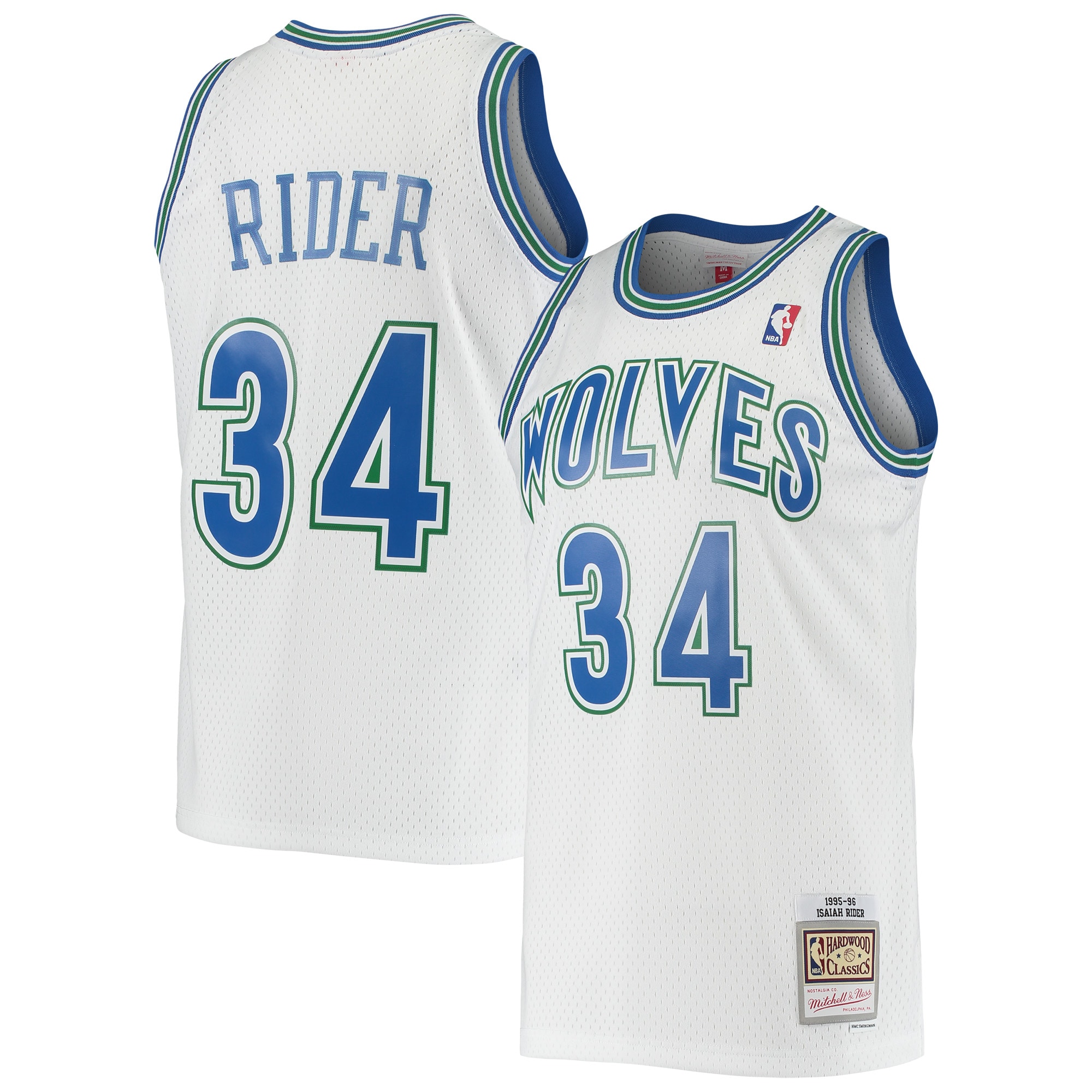 Isaiah Rider Minnesota Timberwolves Mitchell & Ness Hardwood Classics Swingman Jersey - White