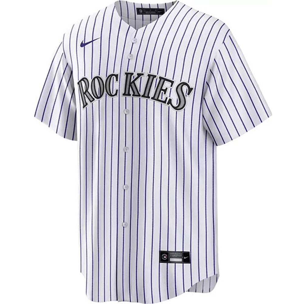 Men's Colorado Rockies Kris Bryant Cool Base Replica Home Jersey - White