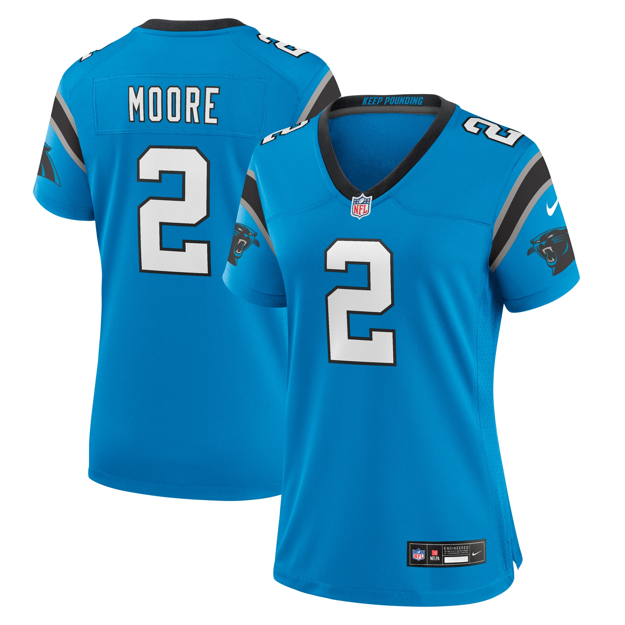 D.J. Moore Carolina Panthers Nike Women's Alternate Game Jersey - Blue