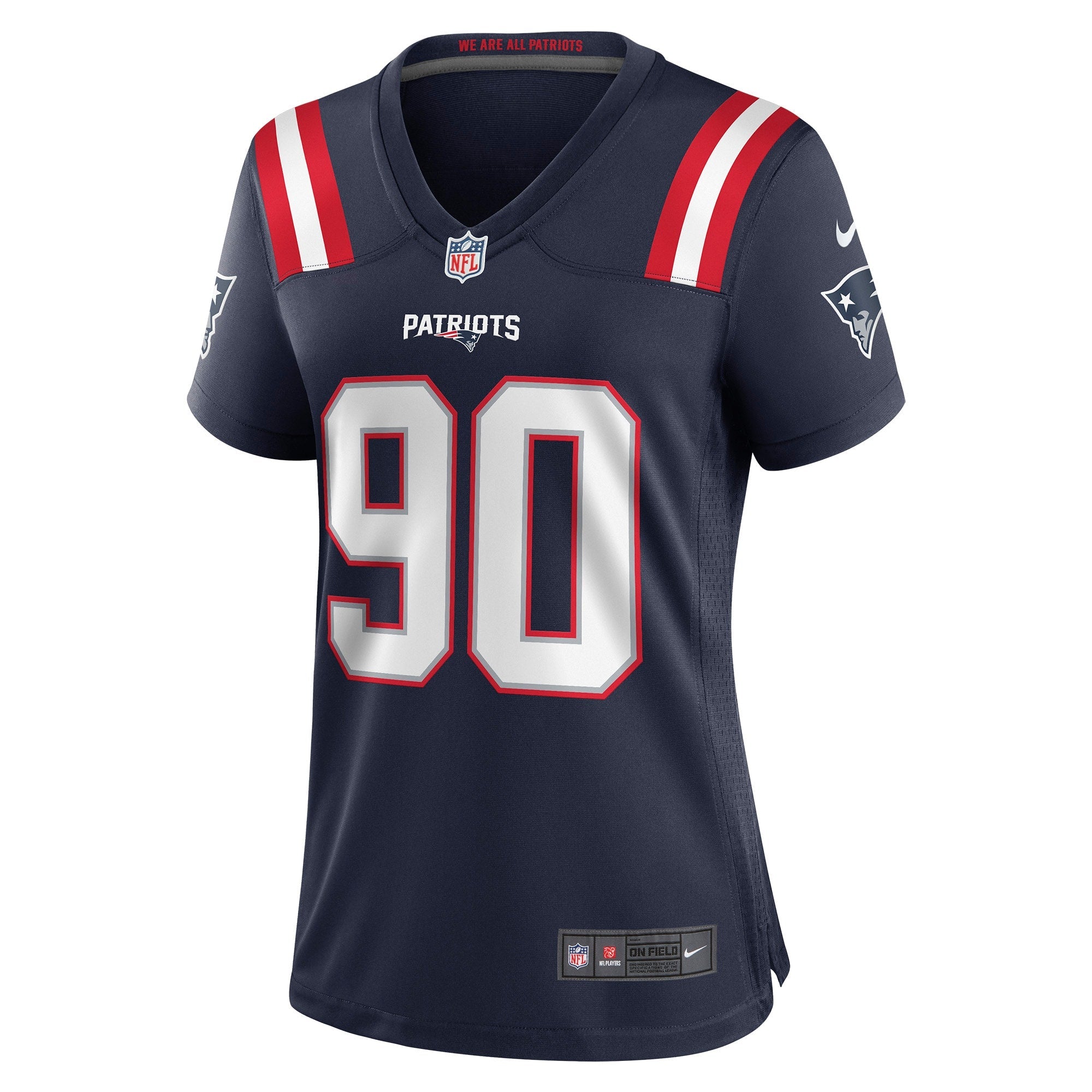 Women's Nike Christian Barmore Navy New England Patriots Player Game Jersey