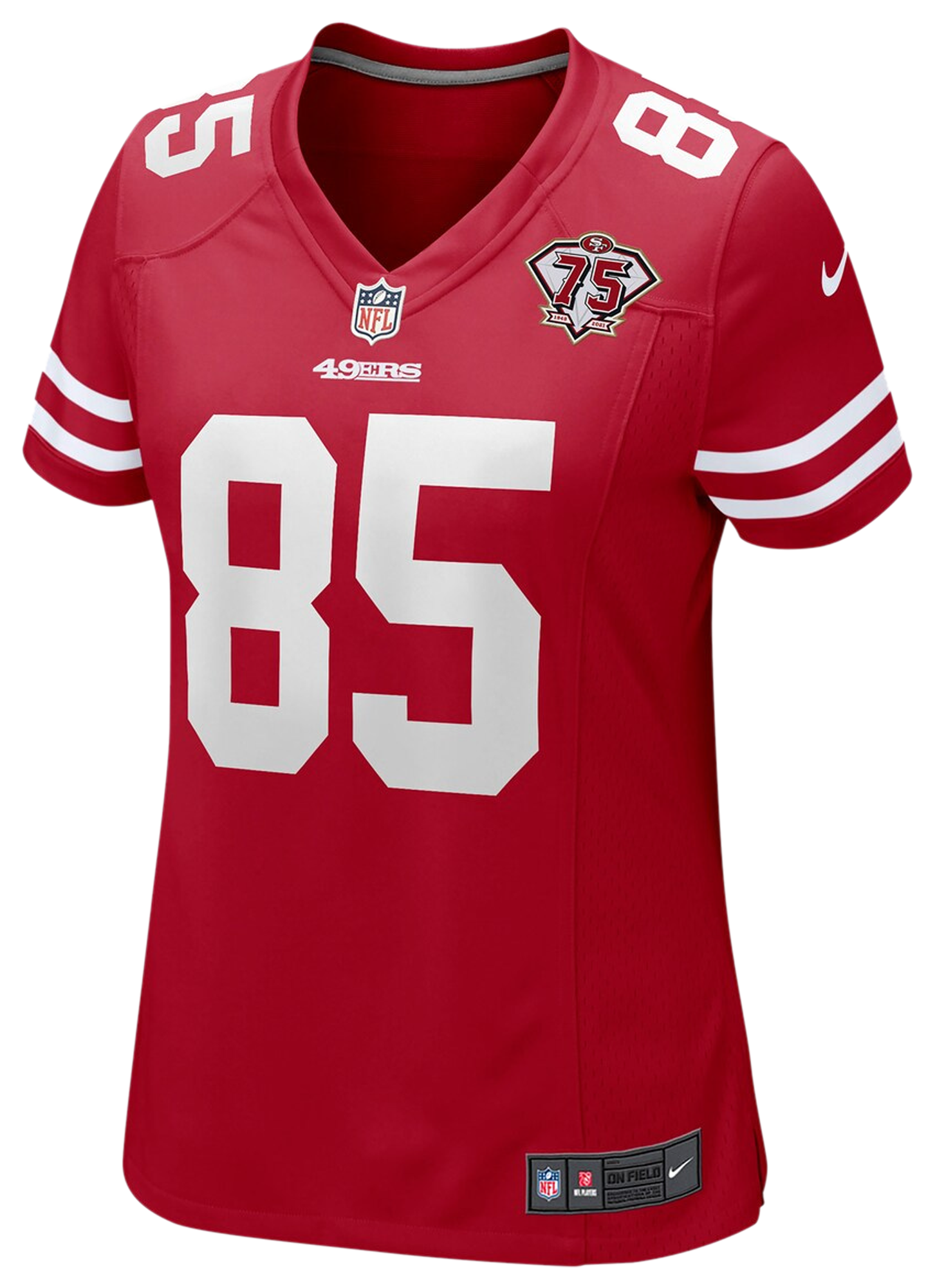 Women's Kittle George Nike 49ers 75th Anniversary Game Jersey - Red