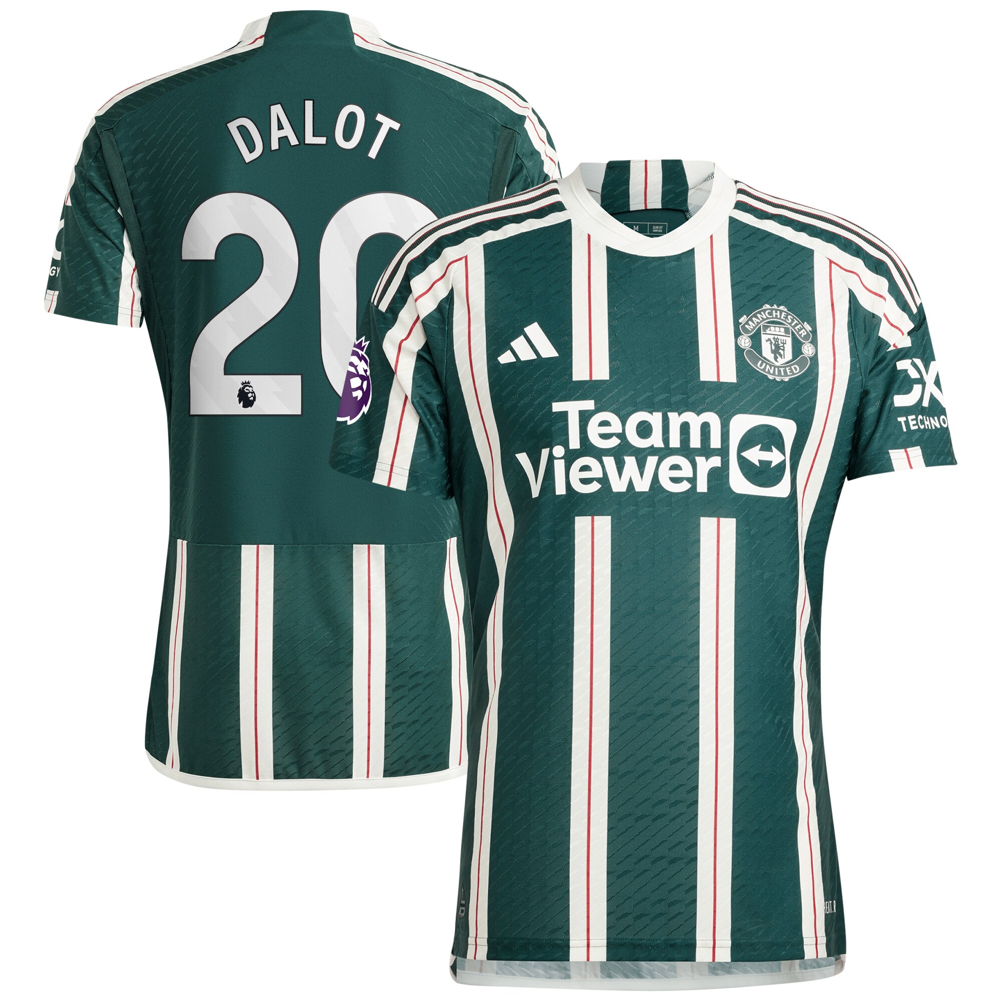 Diogo Dalot Manchester United adidas 2023/24 Away Authentic Player Jersey - Green