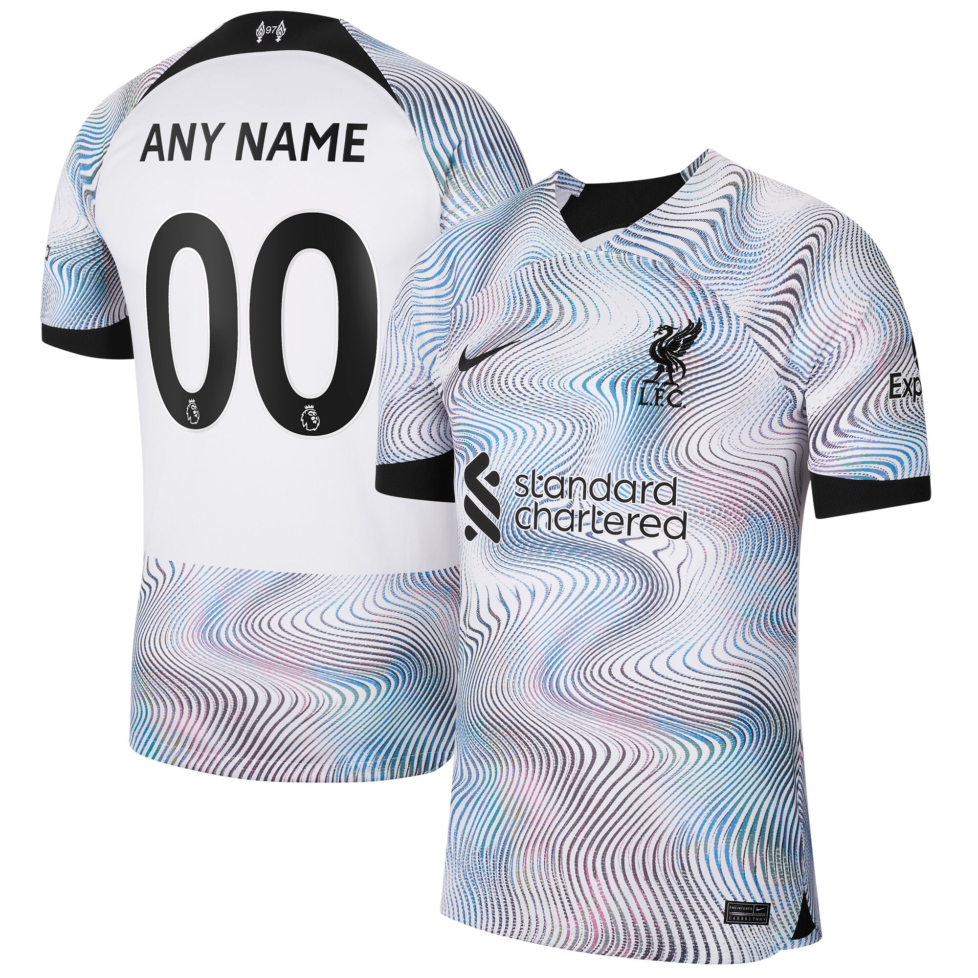 Liverpool Nike 2022/23 Away Breathe Stadium Replica Custom Jersey - White
